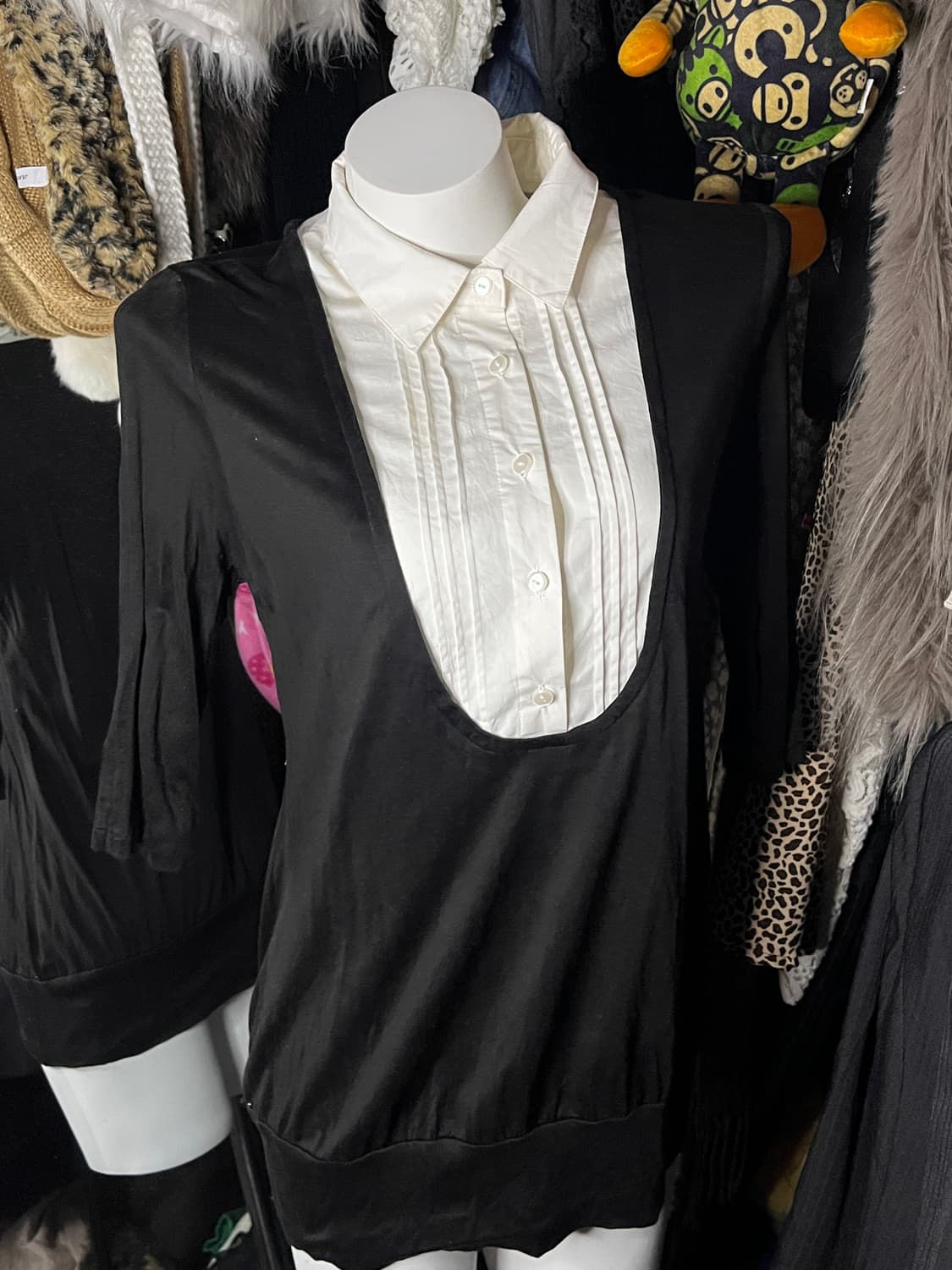 긱시크 공겜여주 카라 레이어드 원피스 상품이미지2