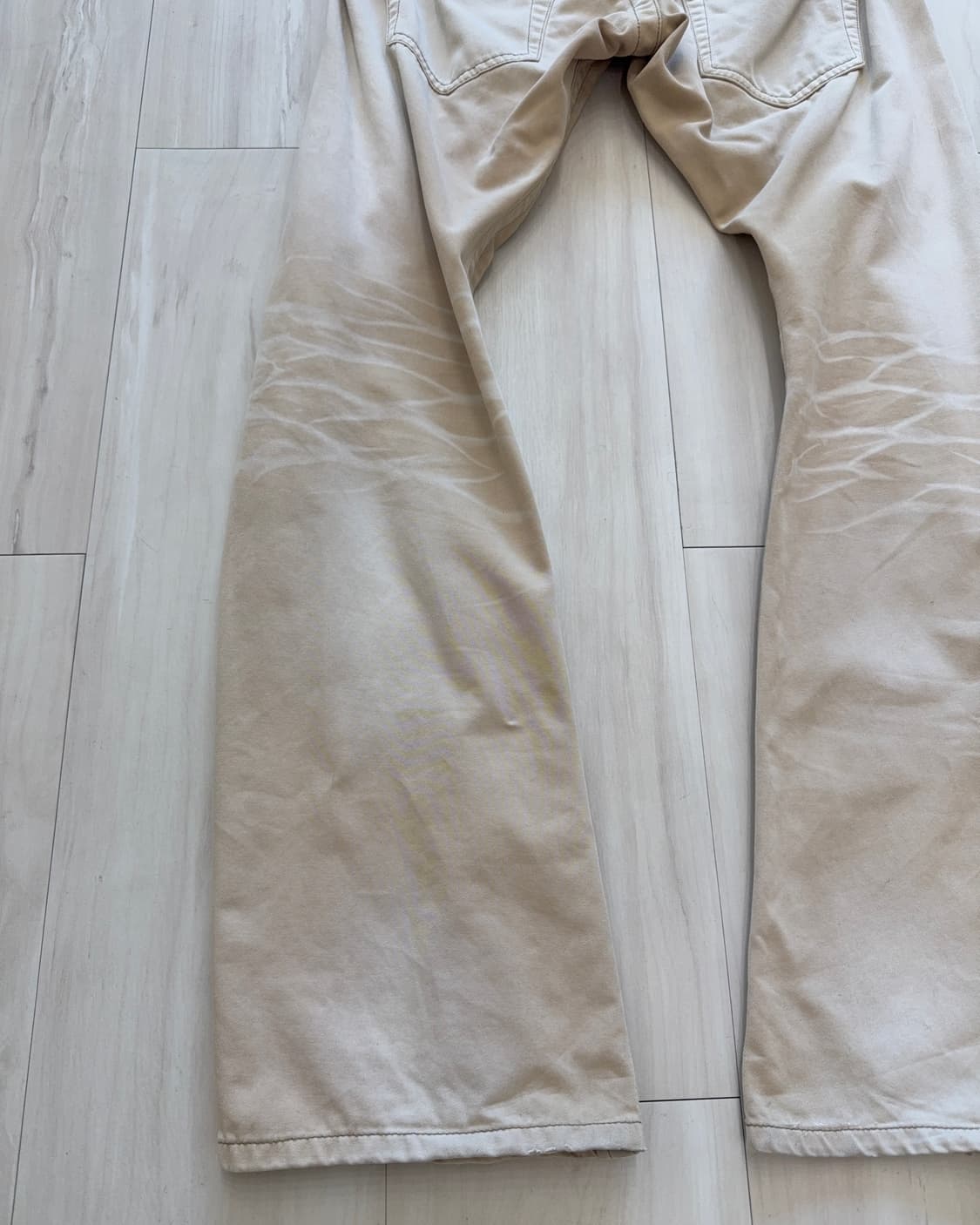 y2k Light beige washed denim pants  상품이미지5