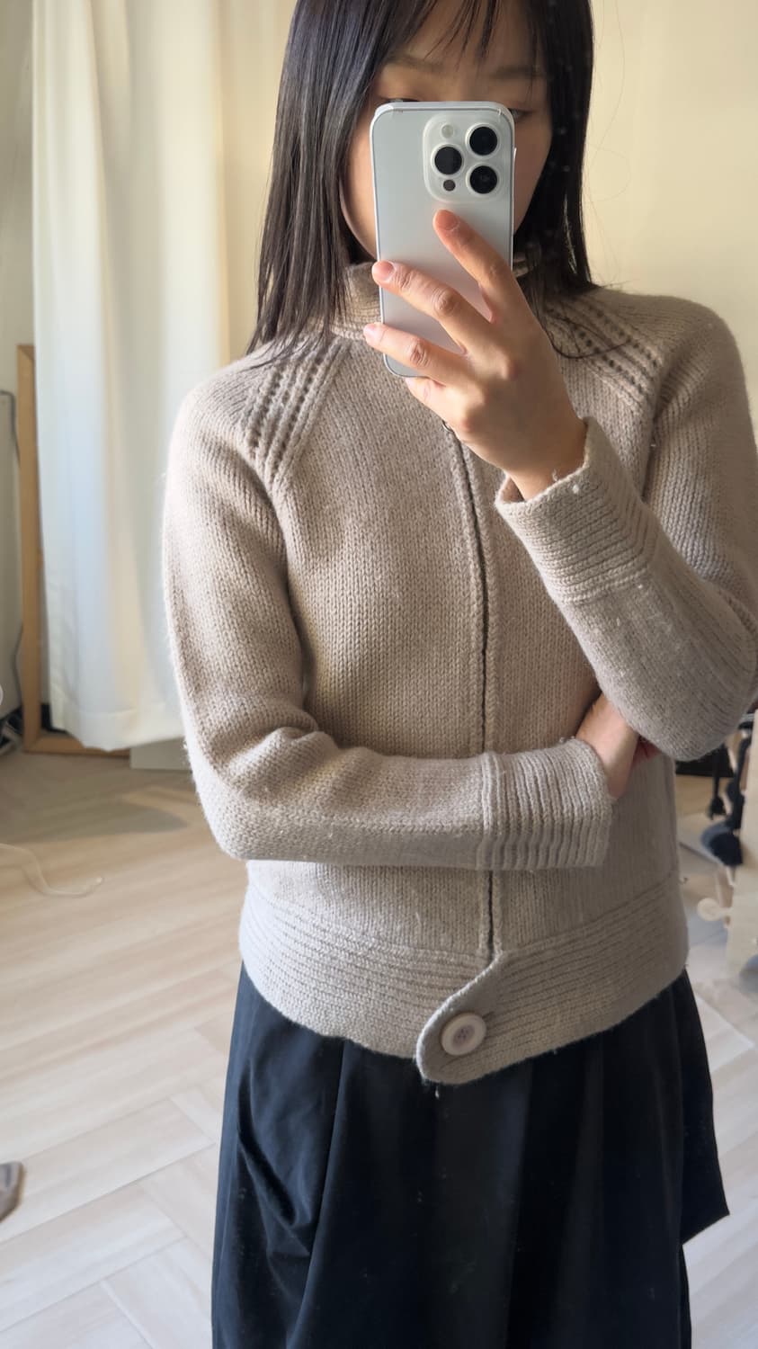[LAURA A SHLEY] Warm Beige Wool Knit Jac 상품이미지7