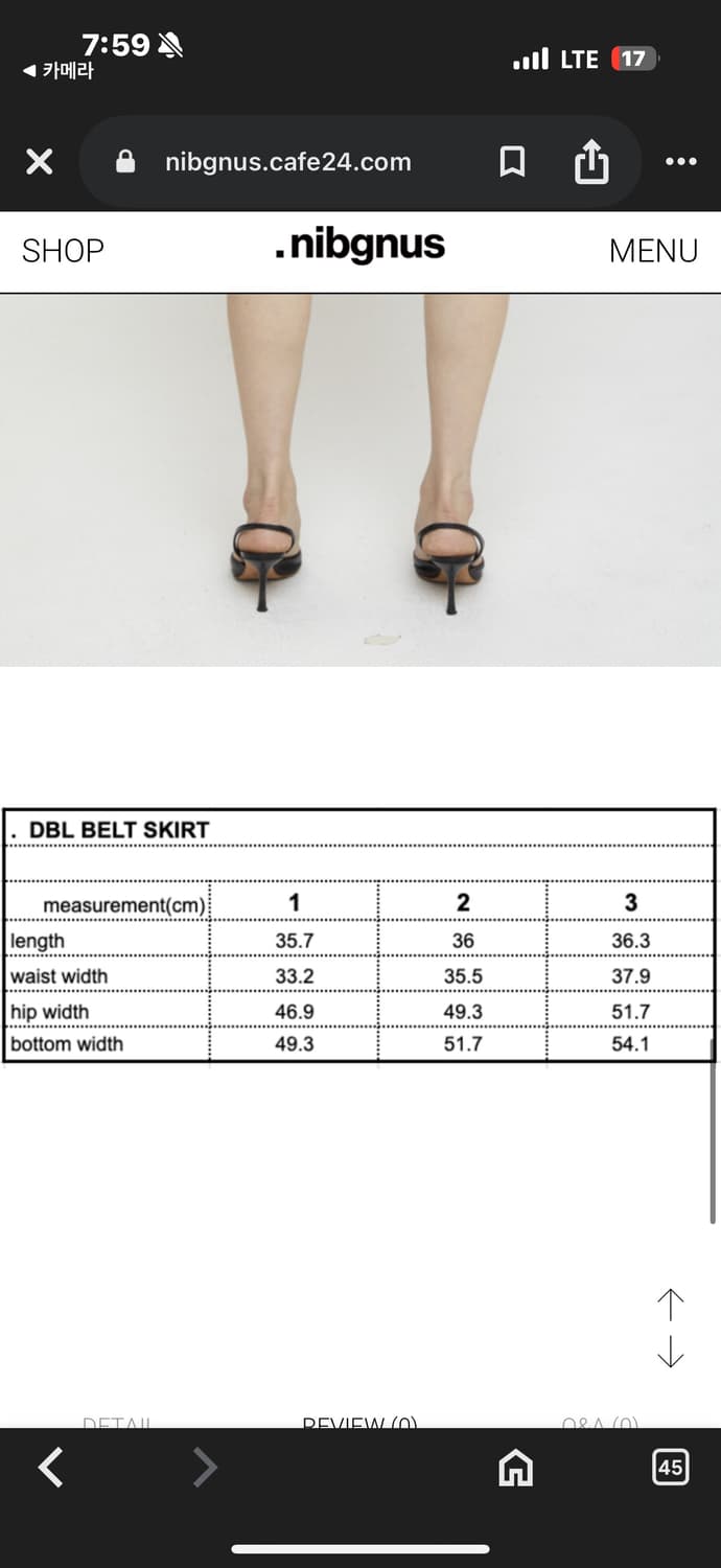 닙그너스 .dbl belt mini skirt blue 상품이미지3