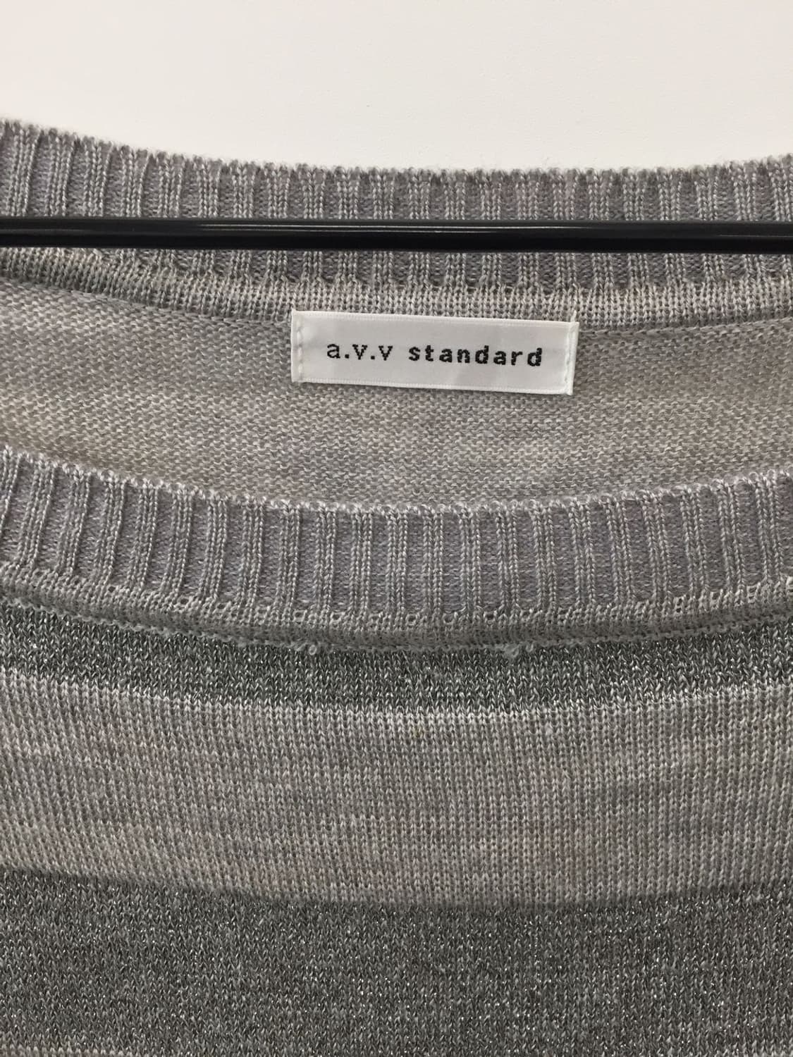 A.v.v Standard Gray Stripe Knit Top 상품이미지6