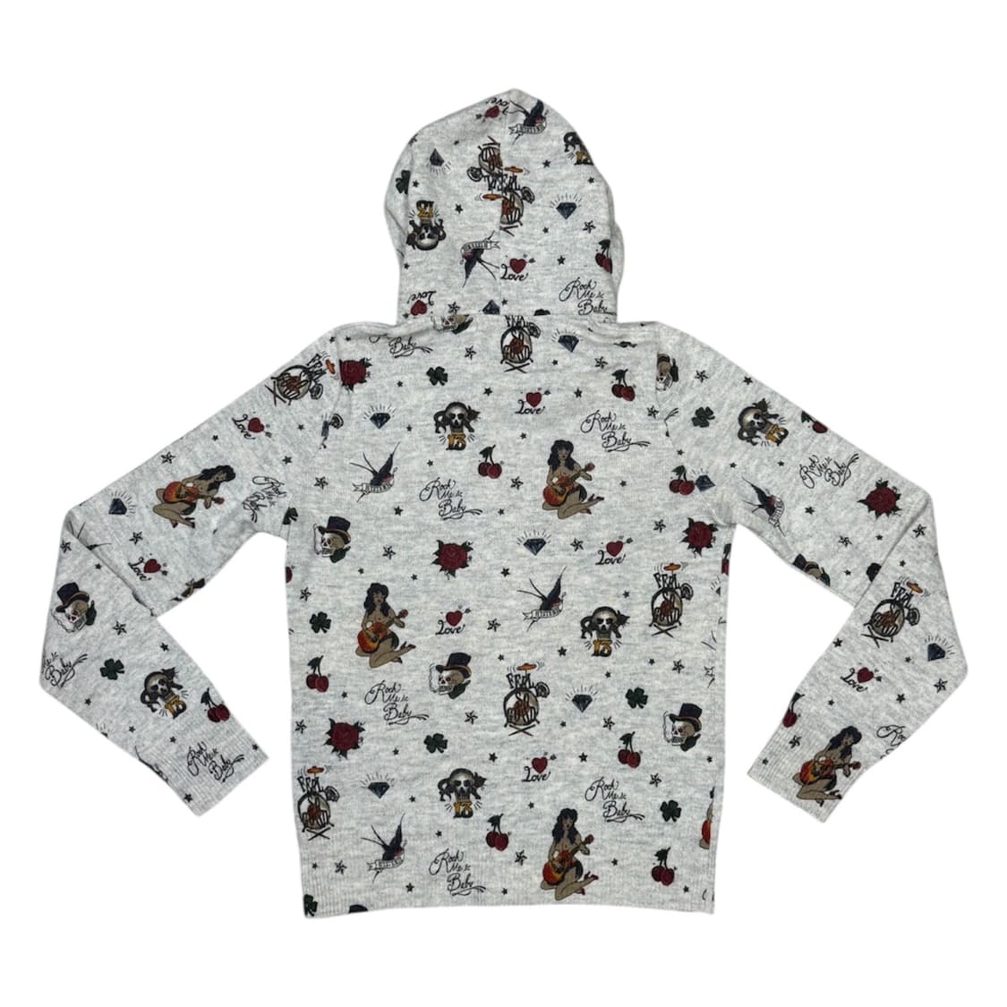 히스테릭 글래머 아카이브 해골 사랑 별 보석 캐시미어 후드 집업 자켓 상품이미지2