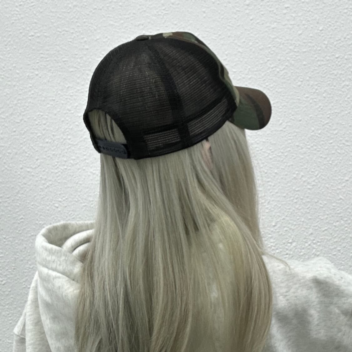 본더치 y2k 브라운 패치로고 카모 볼캡 상품이미지3