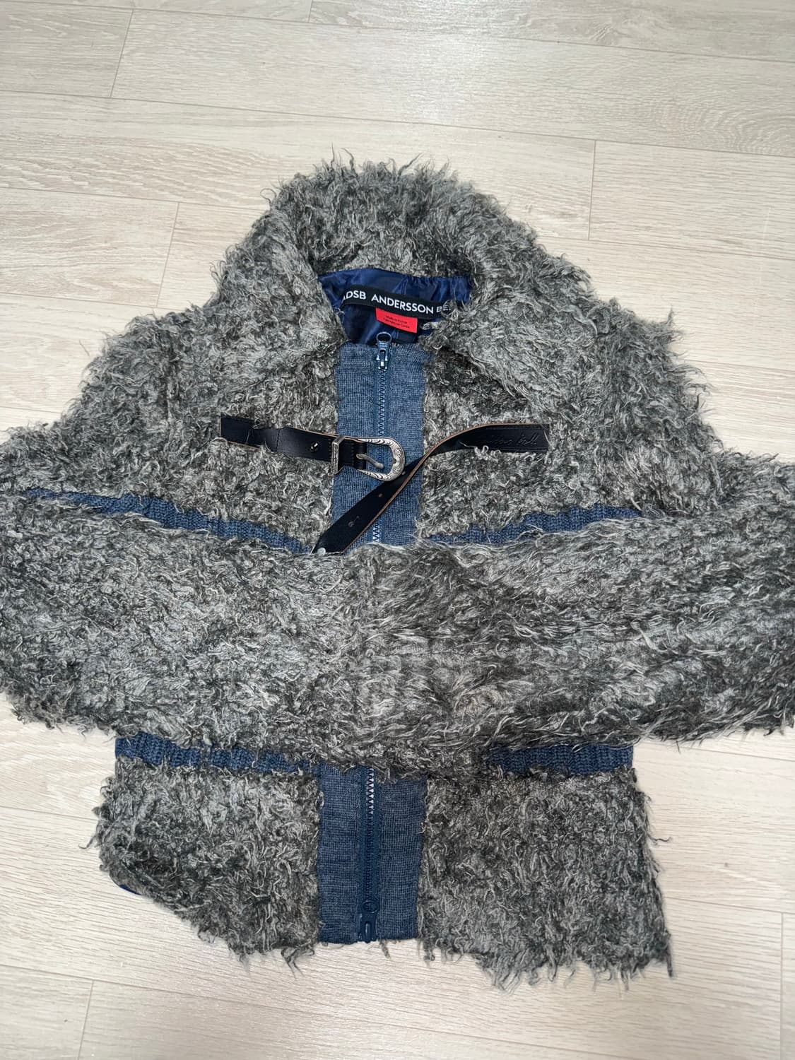 앤더슨벨 올가 헤어리 니트 집업 XS 상품이미지2