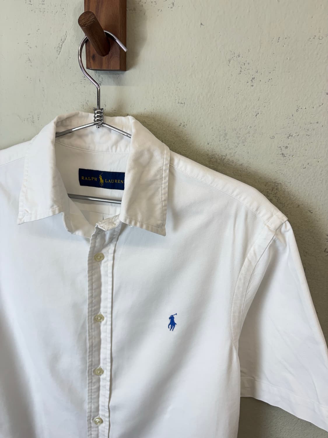 폴로랄프로렌 옥스포드 화이트 반팔셔츠 상품이미지5