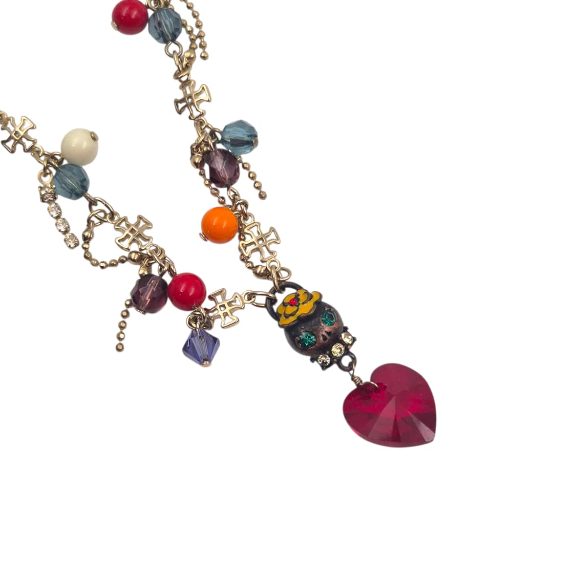 06s 한정 안나수이 스컬&하트 레이어드 목걸이 상품이미지4