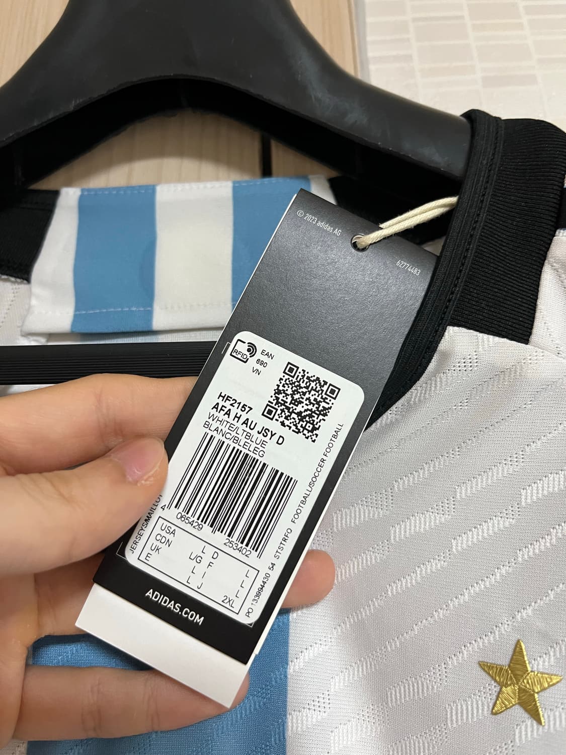 [L] 아르헨티나 22-24 카타르월드컵 결승 유니폼 어센틱 메시 상품이미지6