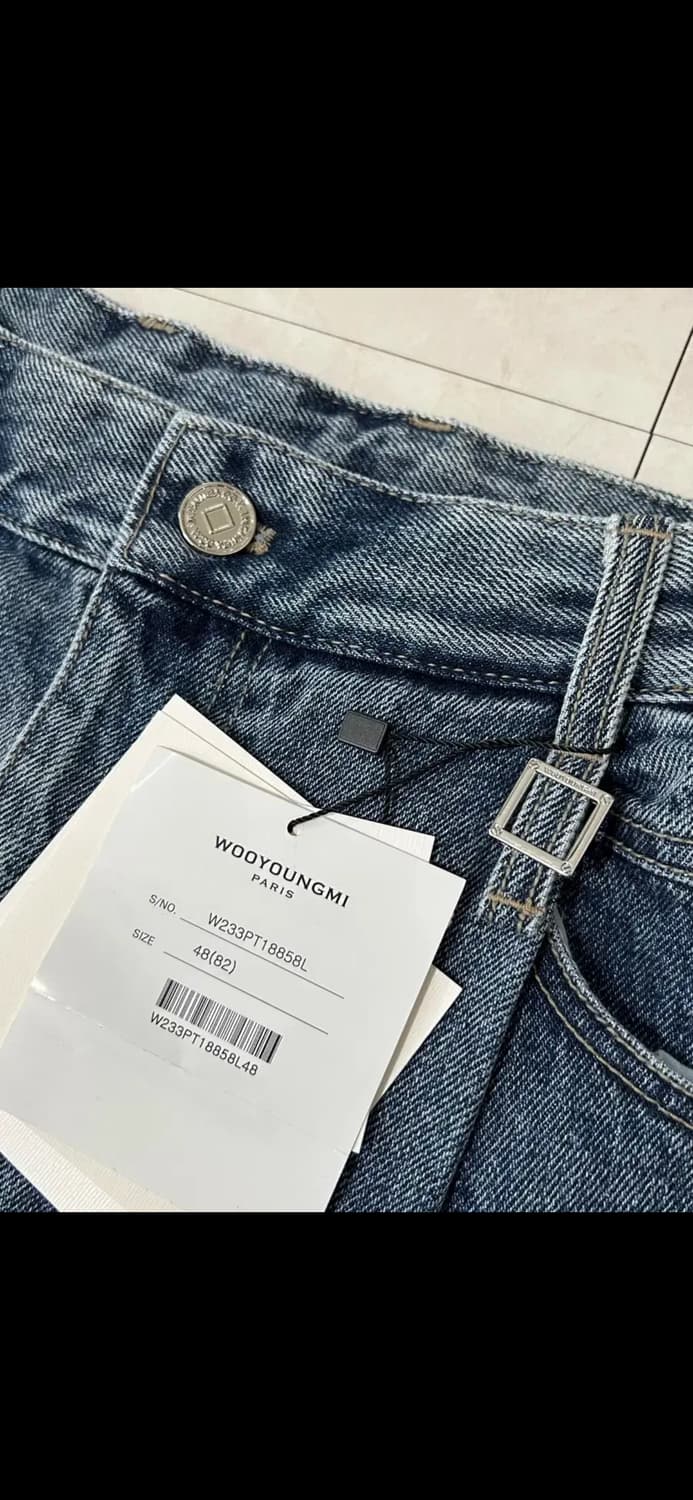 우영미 원턱 세미와이드 데님 팬츠 상품이미지3