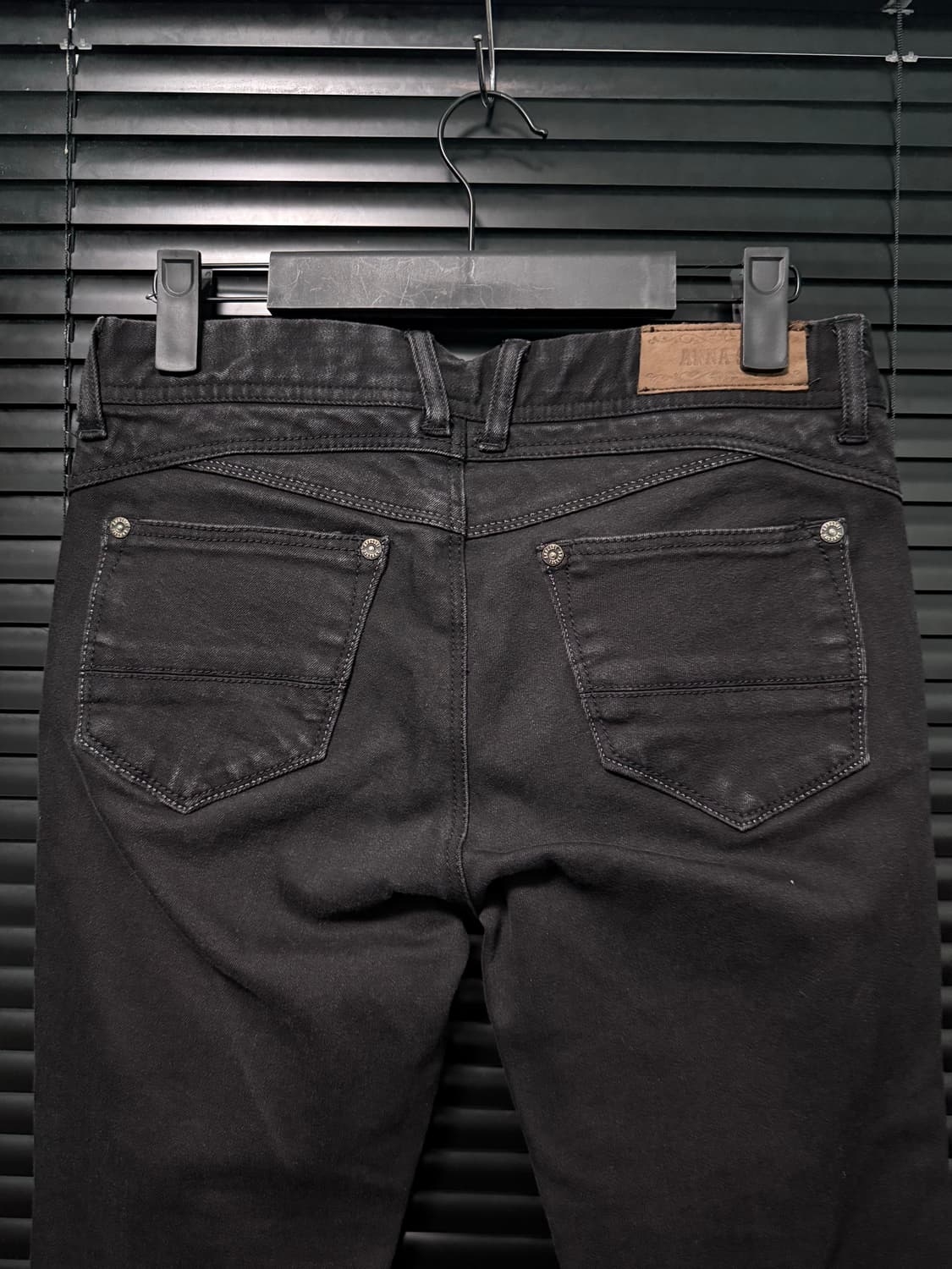 안나 수이 블랙 데님 바이커 나비 골드 26 스키니 슬림 고스 펑크 락 상품이미지4