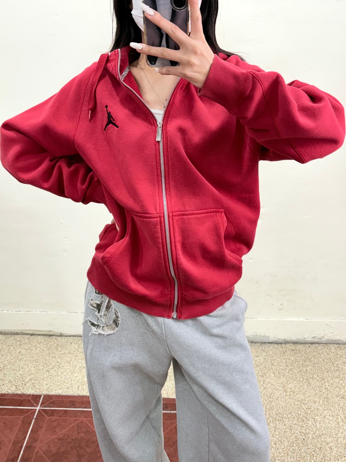 조던 후드집업 레드 상품이미지2