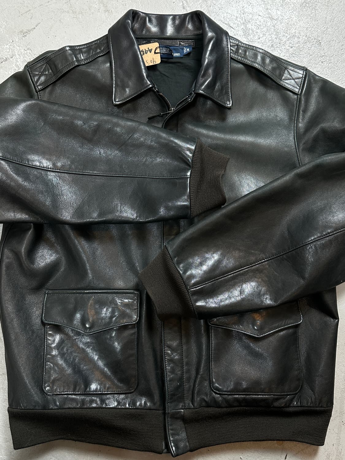 90's 빈티지 폴로 블루라벨 A2 레더 자켓 빈티지 레더 자켓 상품이미지8