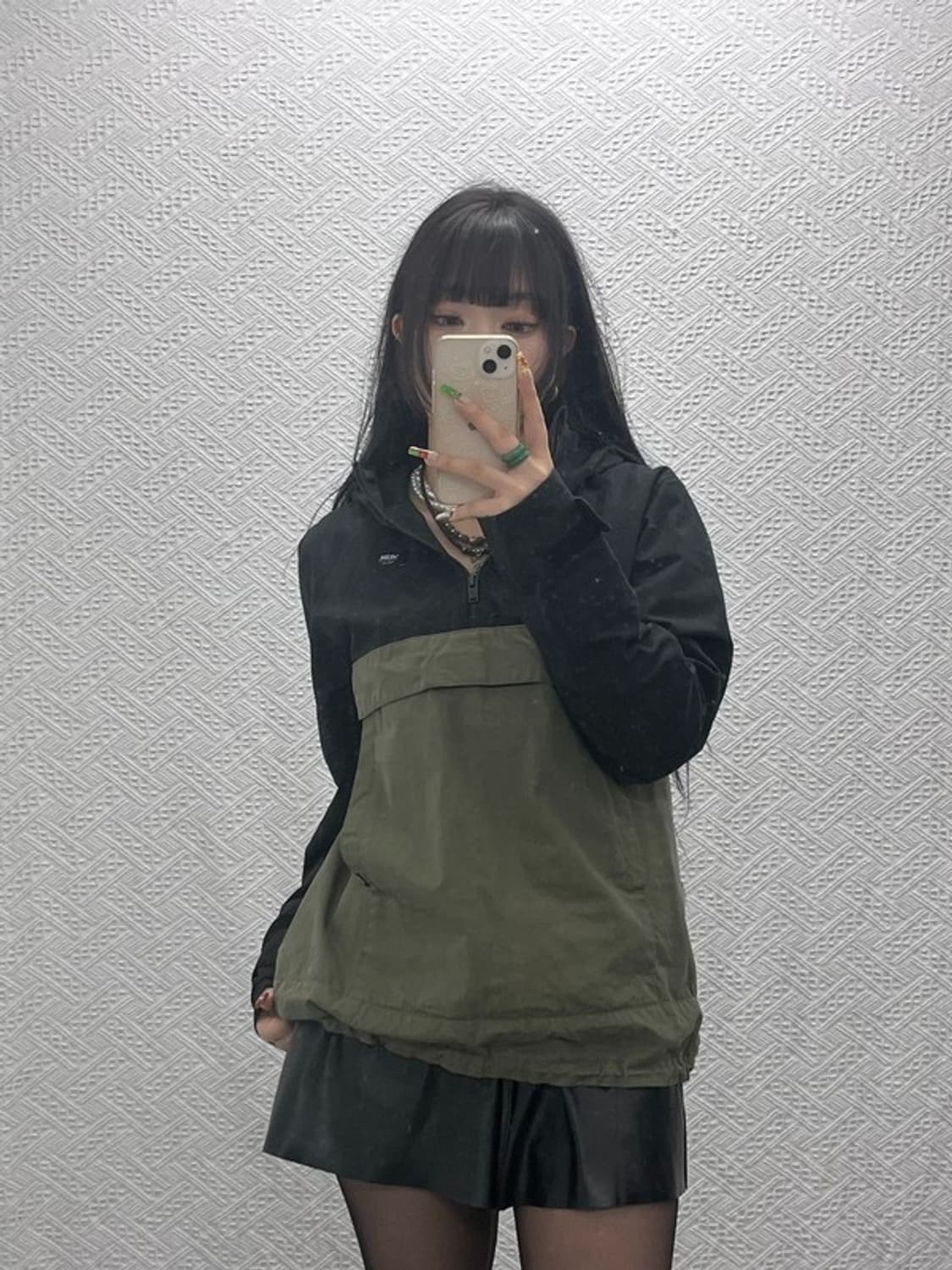 반스 올드스쿨 레트로 배색 반집업 아노락 바람막이 M C09506 상품이미지3