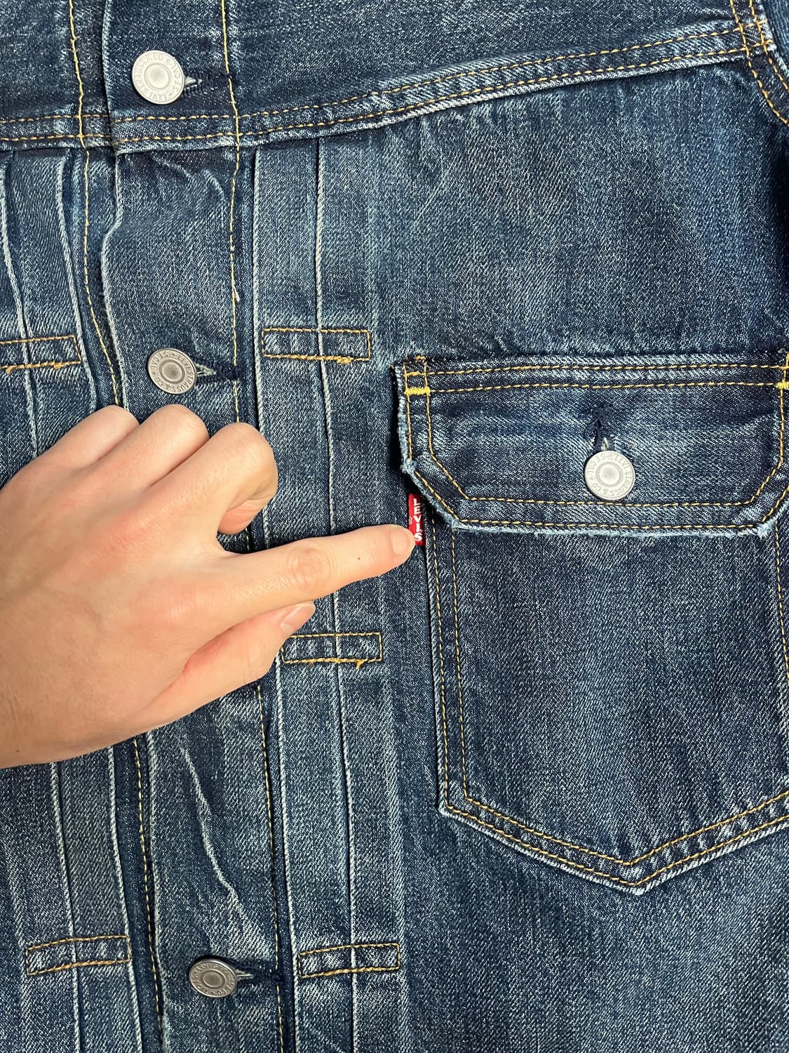 (새상품) 리바이스 타입2 2세대 셀비지 데님 트러커 자켓, GD 착용 상품이미지4