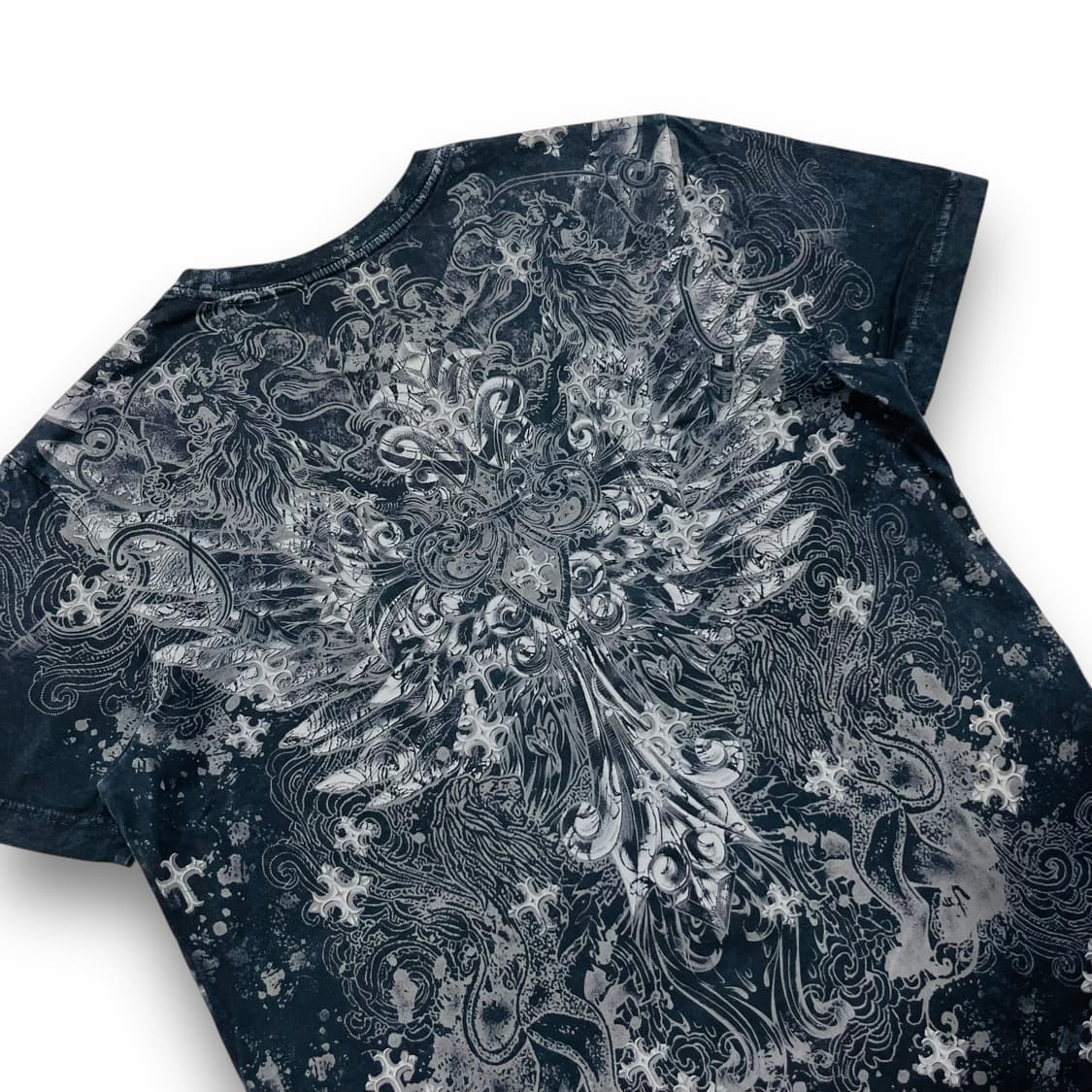 Prepotente Skull-washed cross T-shirt 상품이미지4