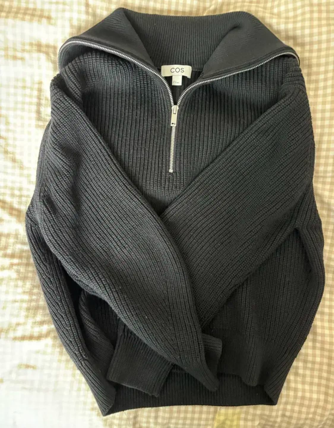 코스 울 니트 하프 집스웨터 블랙 S 상품이미지2