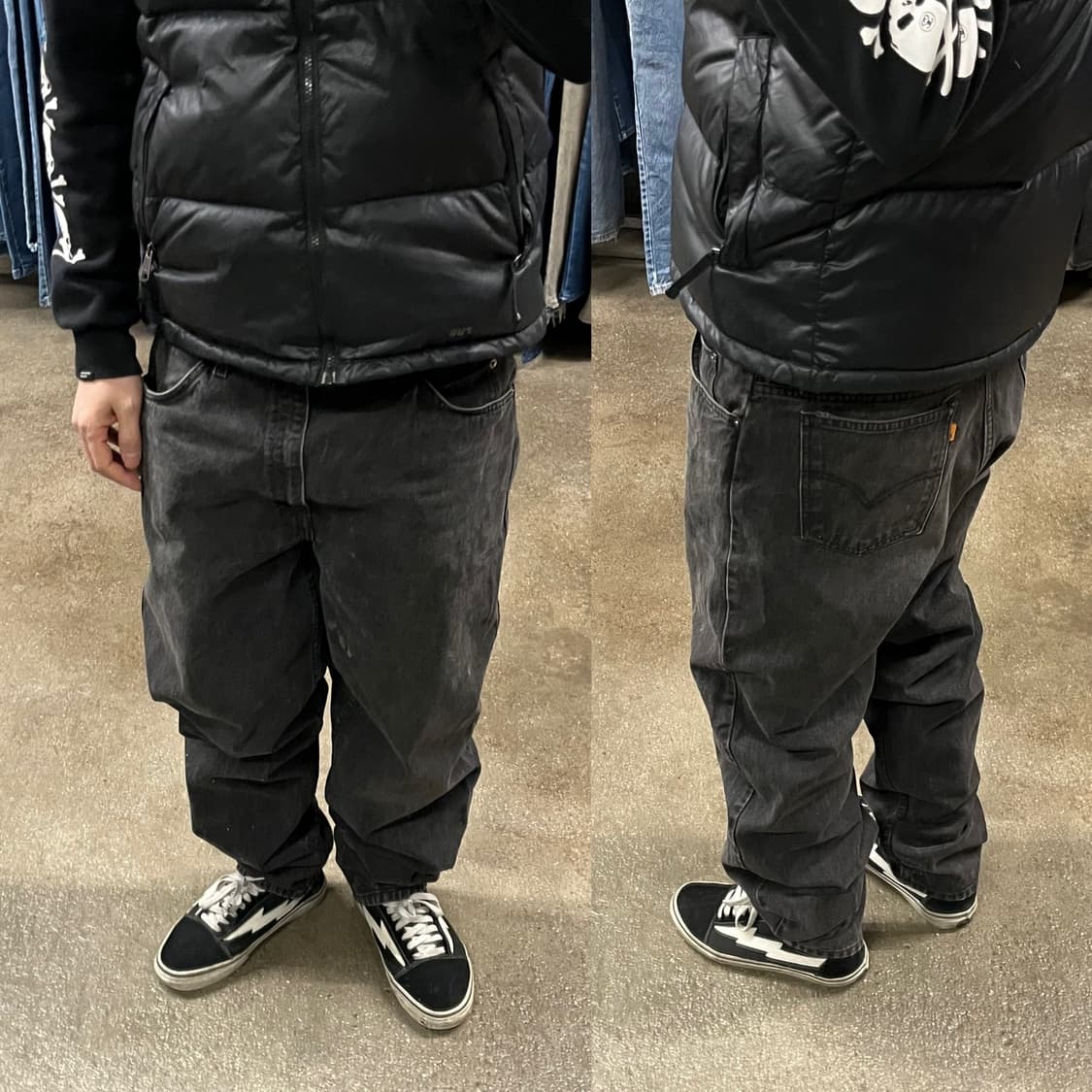 90s 리바이스550 오렌지탭 블랙진 (36“) 상품이미지1