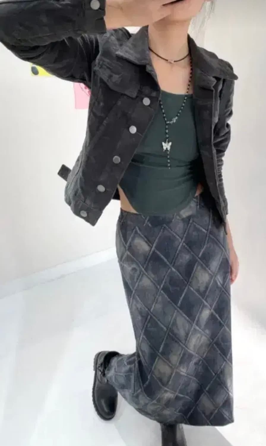 차콜 스웨이드 자켓 상품이미지1