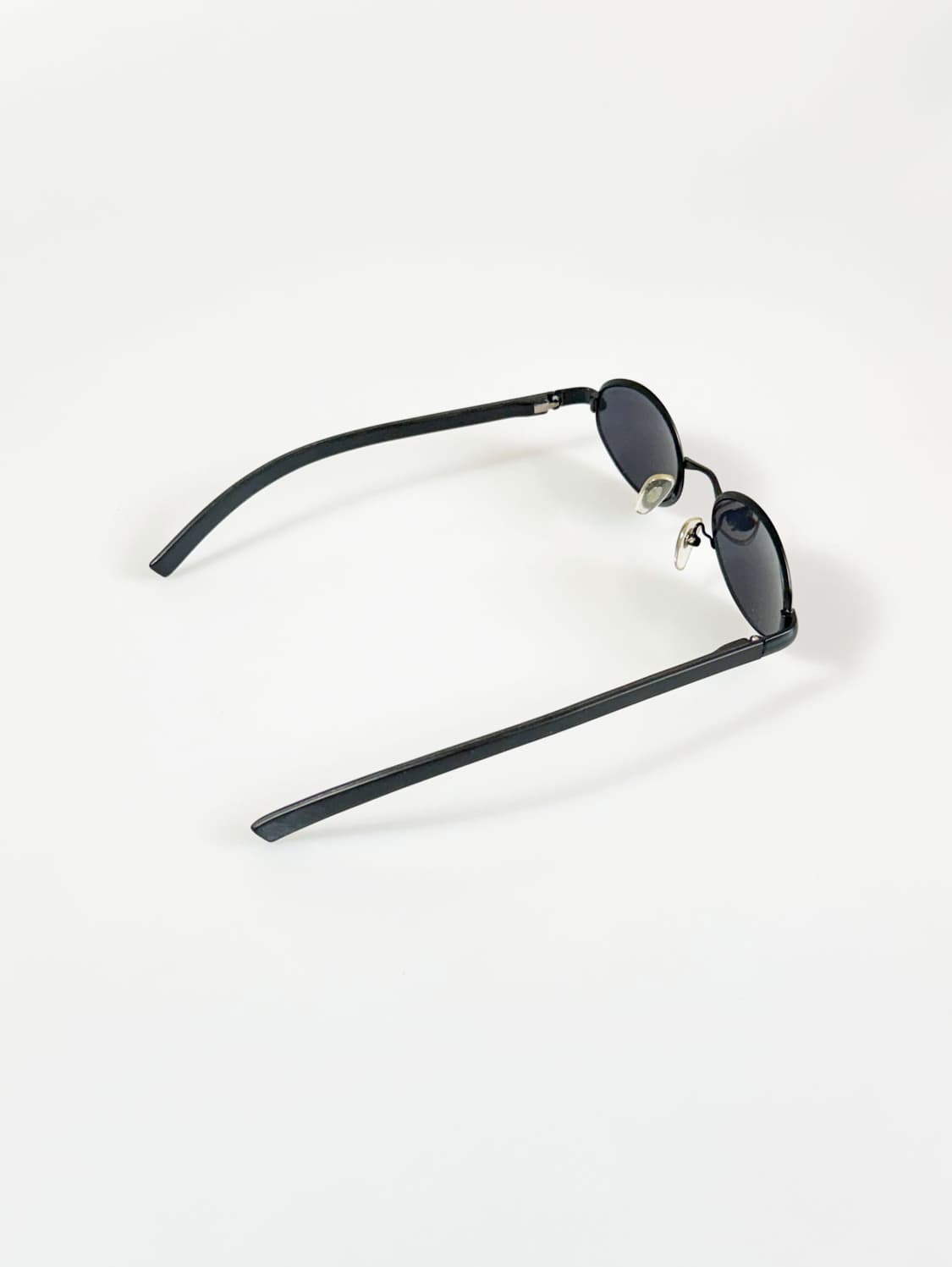 90s LOUIS SaSA 블랙 슬림 오벌 메탈 빈티지 선글라스 상품이미지4
