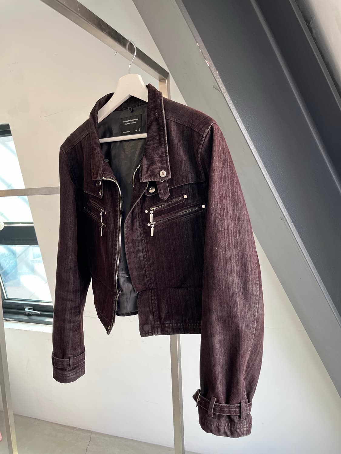 Suede Crop Trucker Jacket 상품이미지5