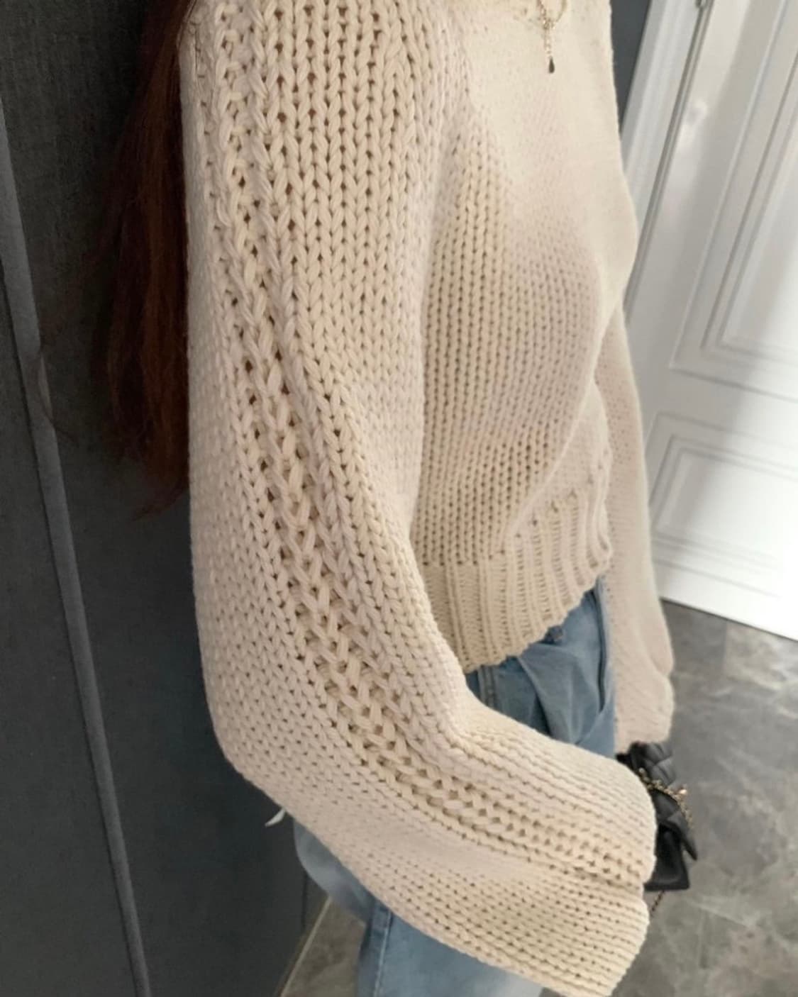 포스터 poster 플라보 니트 아이보리 상품이미지1