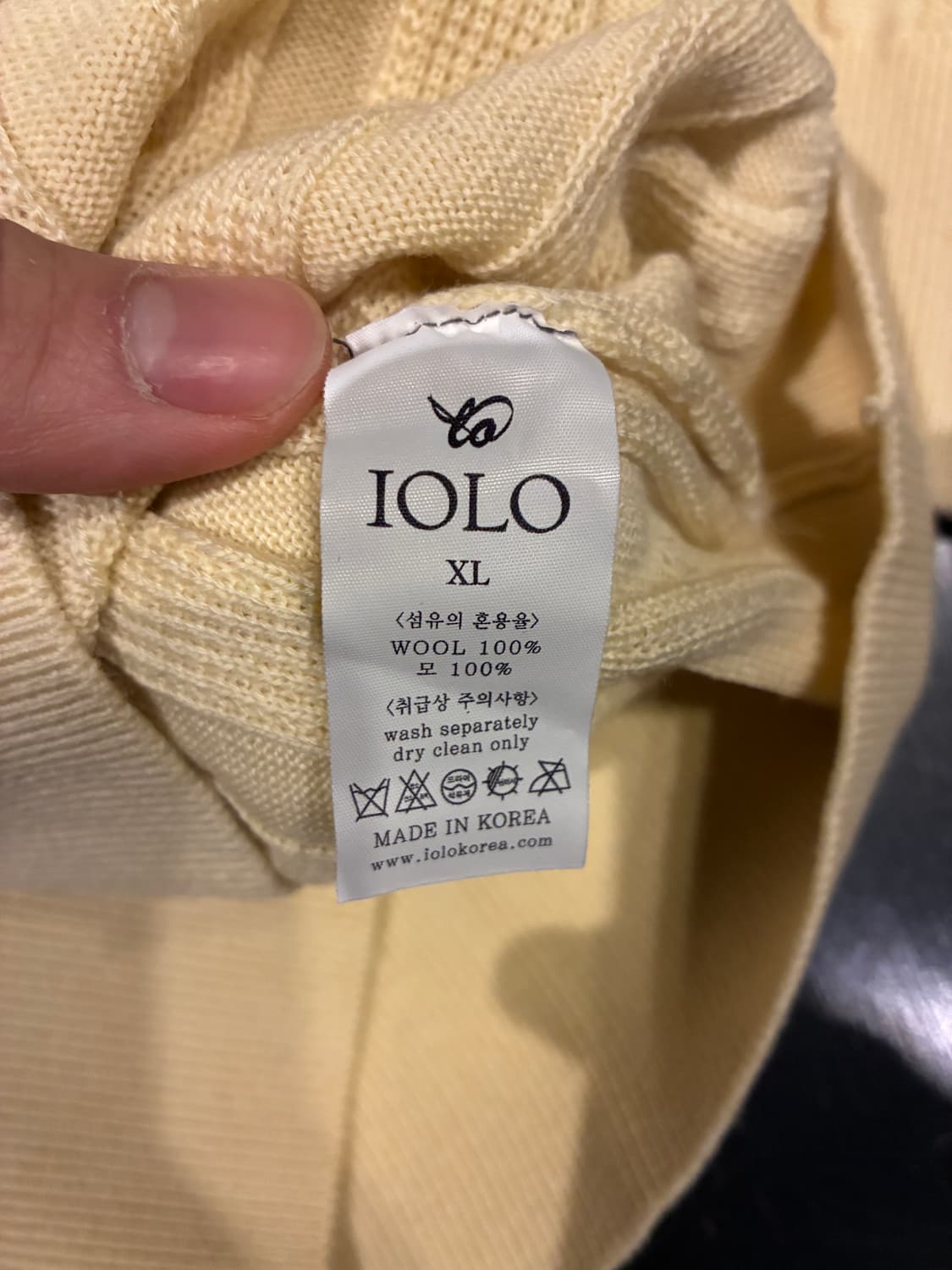 XL) IOLO 이올로 울 니트 베이지 상품이미지3