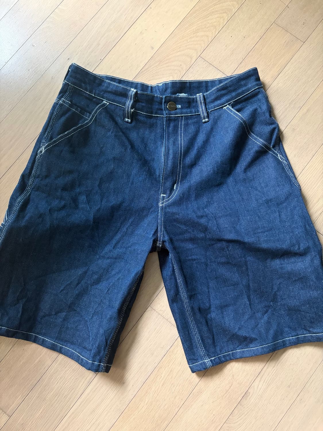 칼하트 카펜터 데님 쇼츠 상품이미지2