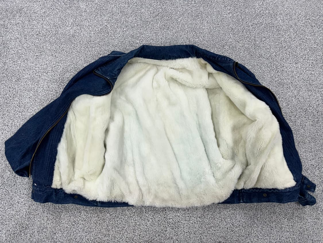 90s 헤비코튼 쉐르파 데님 라이더자켓 상품이미지4