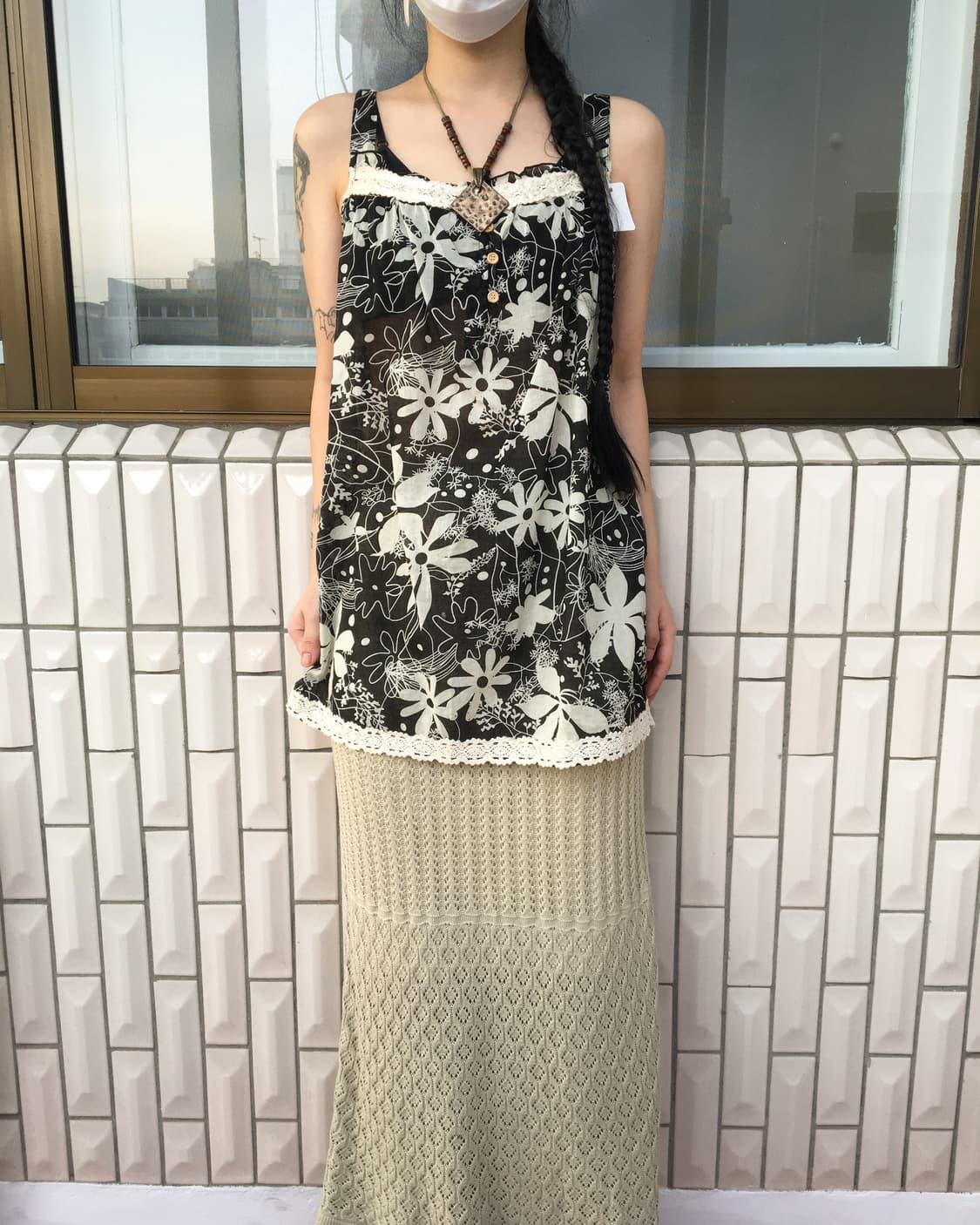 Crochet trimming ethnic pattern sleevele 상품이미지1