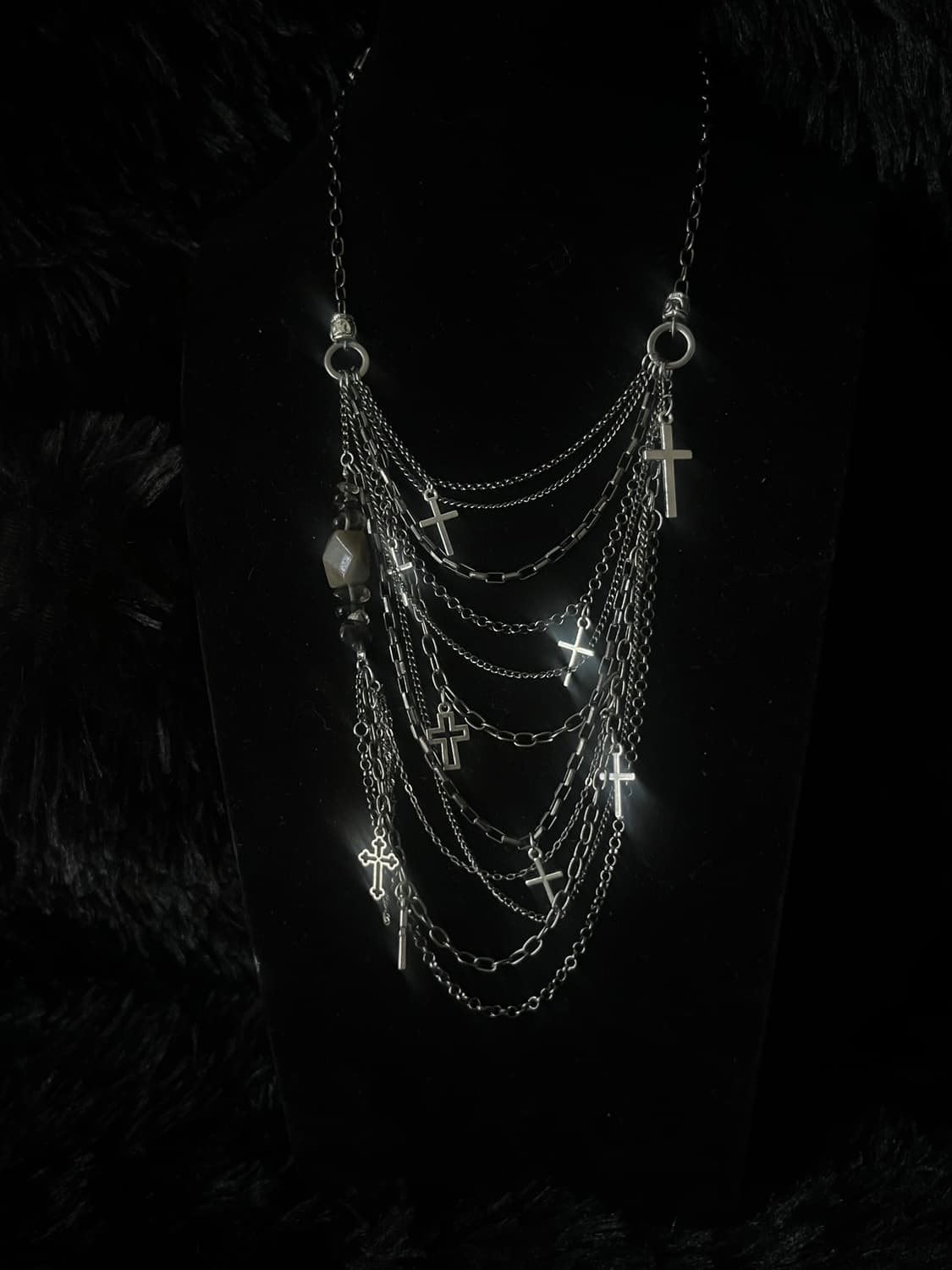 Layering cross custom necklace 상품이미지1