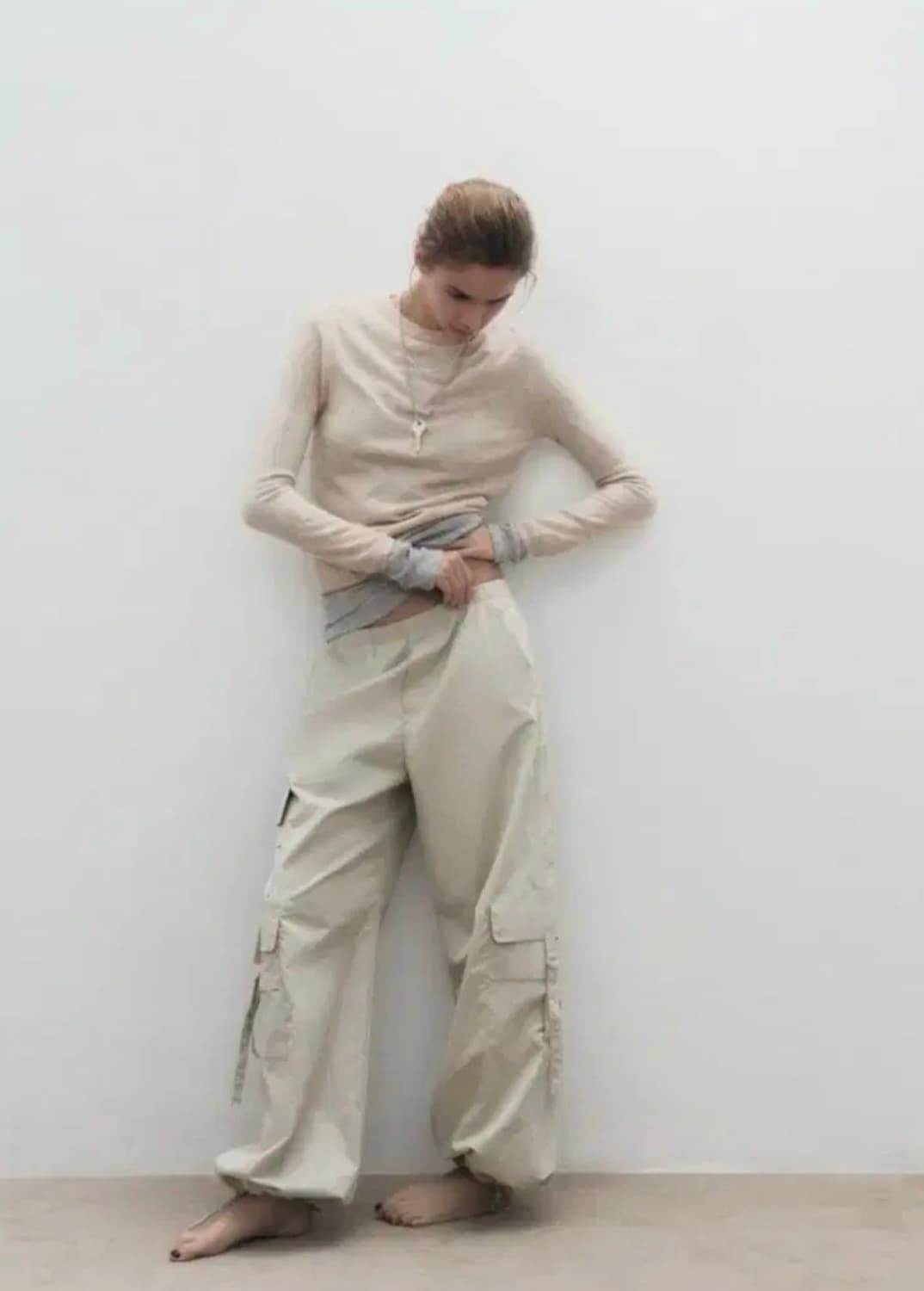 자라 나일론 파라슈트 트라우저 S 상품이미지2