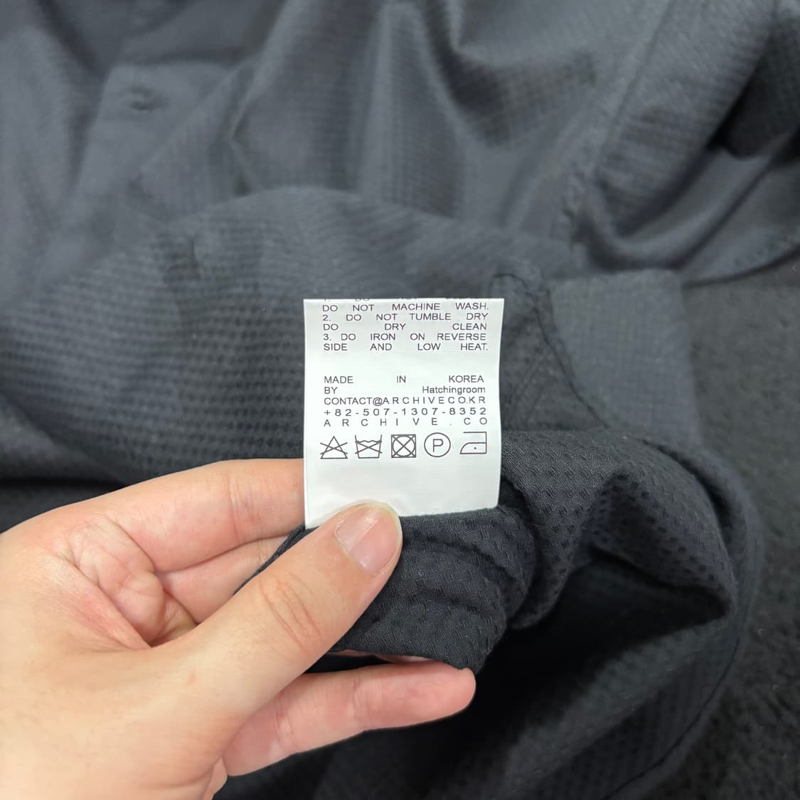 4 해칭룸 블랙 비대칭 더블 셔츠 자카드 상품이미지10