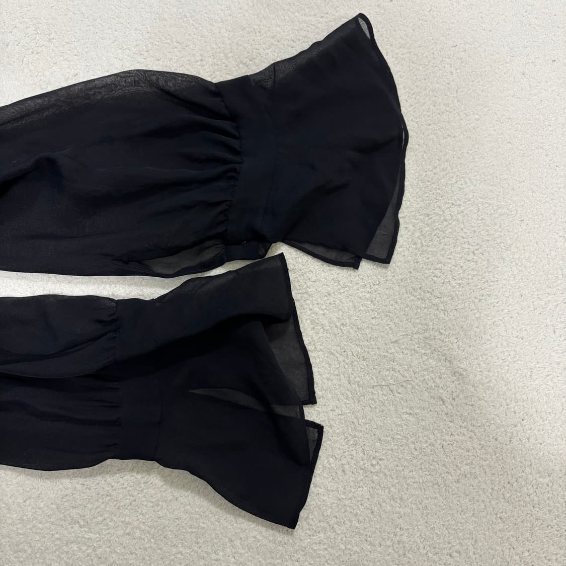 (실측 참고) DKNY 시스루 타이 블라우스 1205 상품이미지6