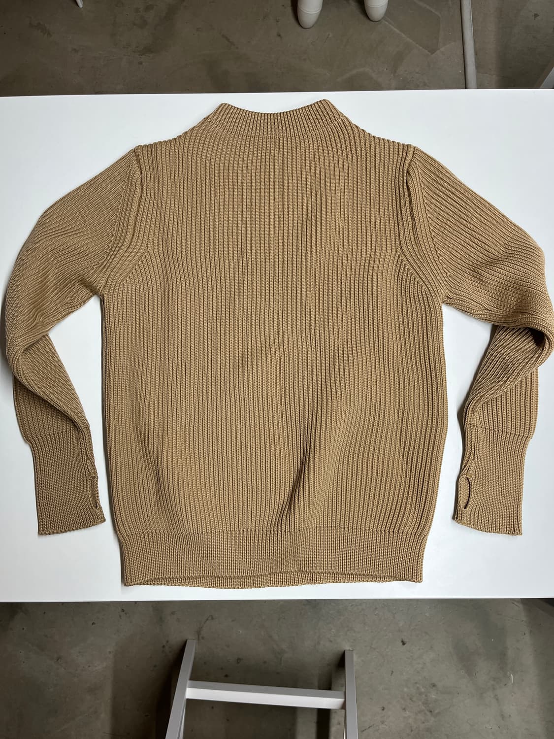 안데르센-안데르센 네이비 니트 크루넥 카멜 상품이미지2