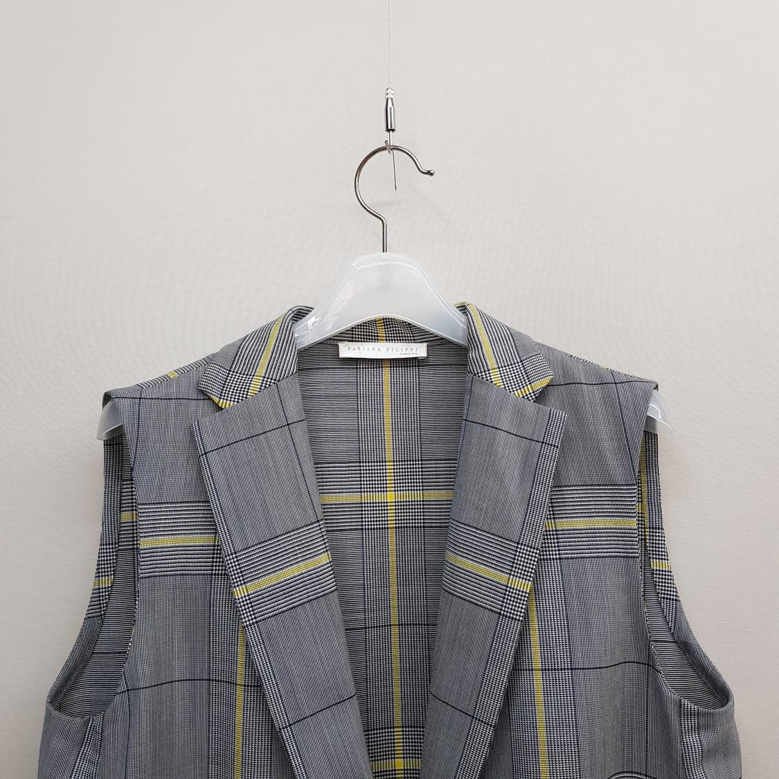 파비아나필리피 체크 롱 베스트 S사이즈 상품이미지3