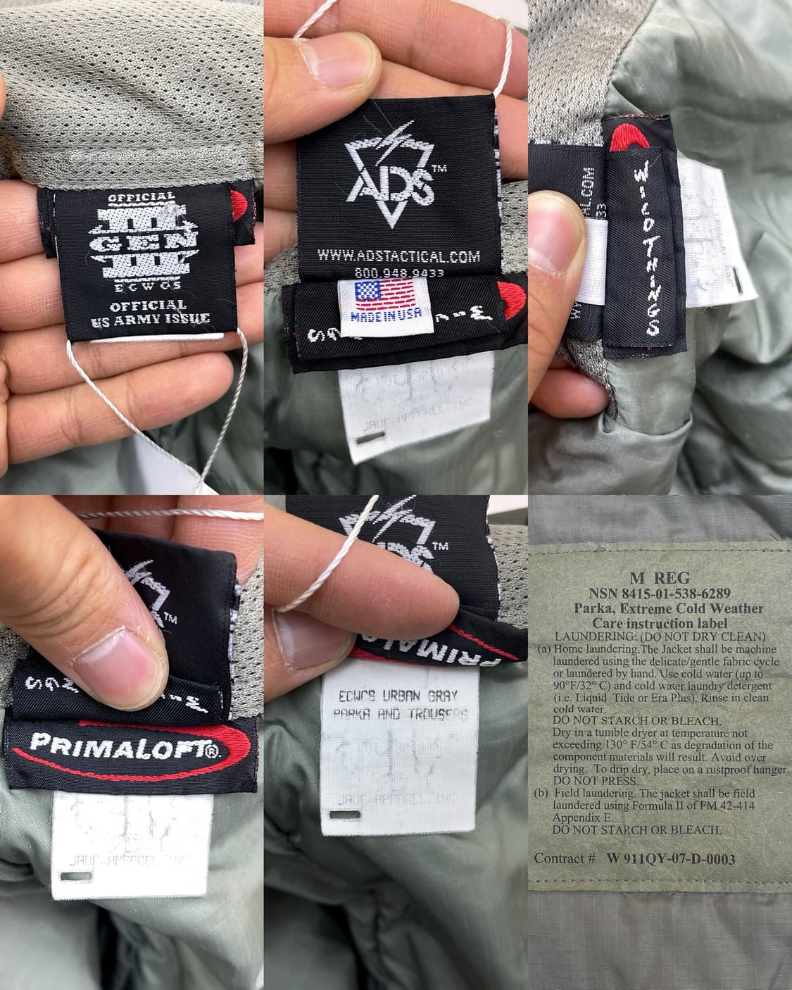 와일드 띵스 Ecwcs 프리마로프트 Lv.7 콜드 파크 상품이미지6