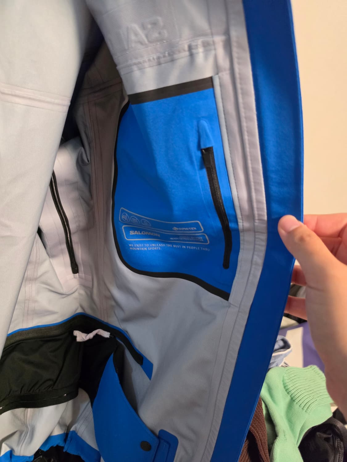 [민트급]살로몬 고어텍스 GTX 쉘 자켓 블루 상품이미지3