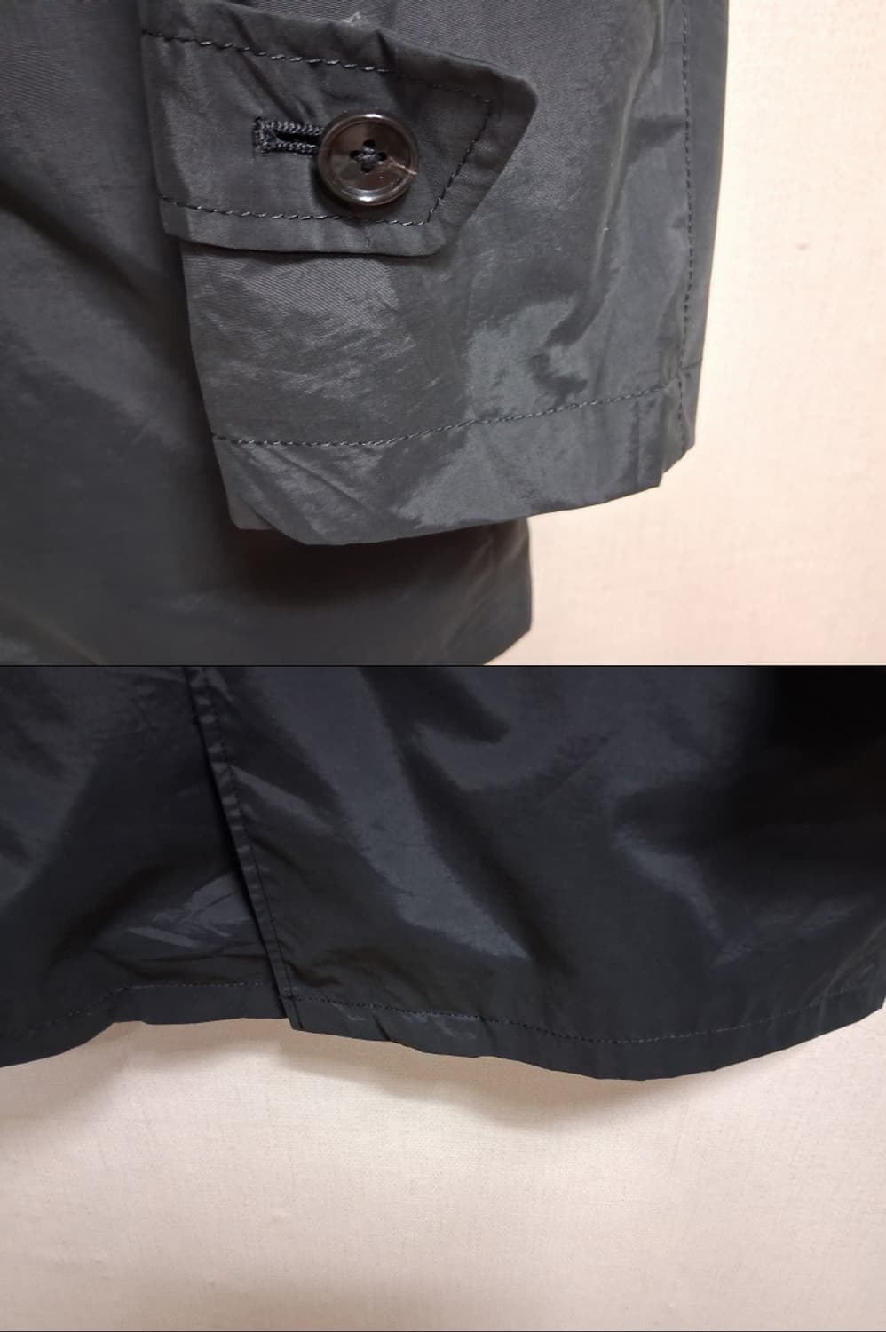 일본빈티지 VISARUNO 남성 맥코트 싱글하프트렌치코트 슬림95M  상품이미지4
