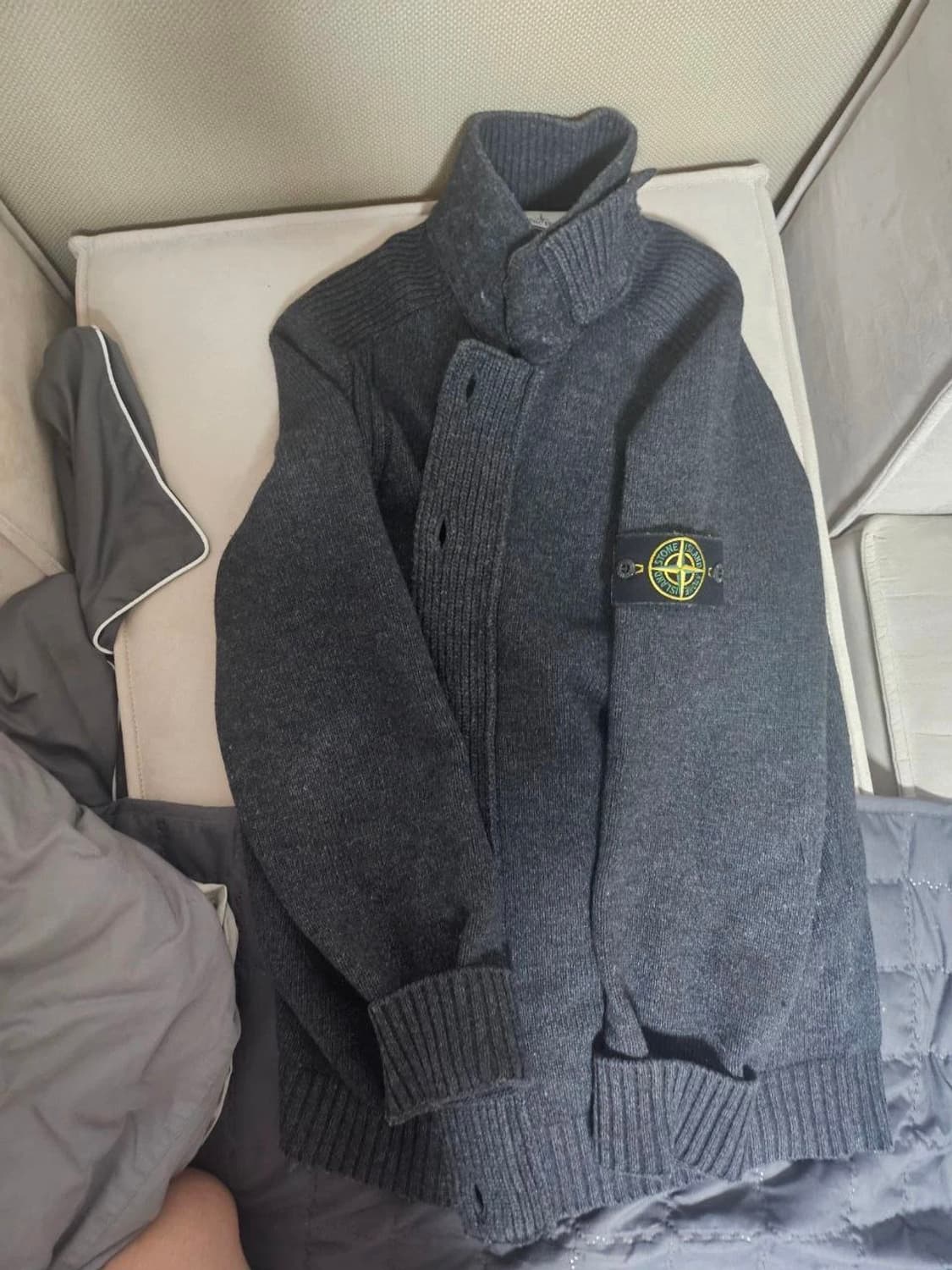 스톤아일랜드 이중 니트집업(L) 상품이미지1