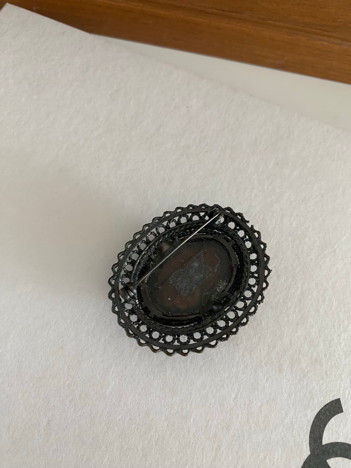 브론즈 오벌 수입 빈티지 브로치 상품이미지3
