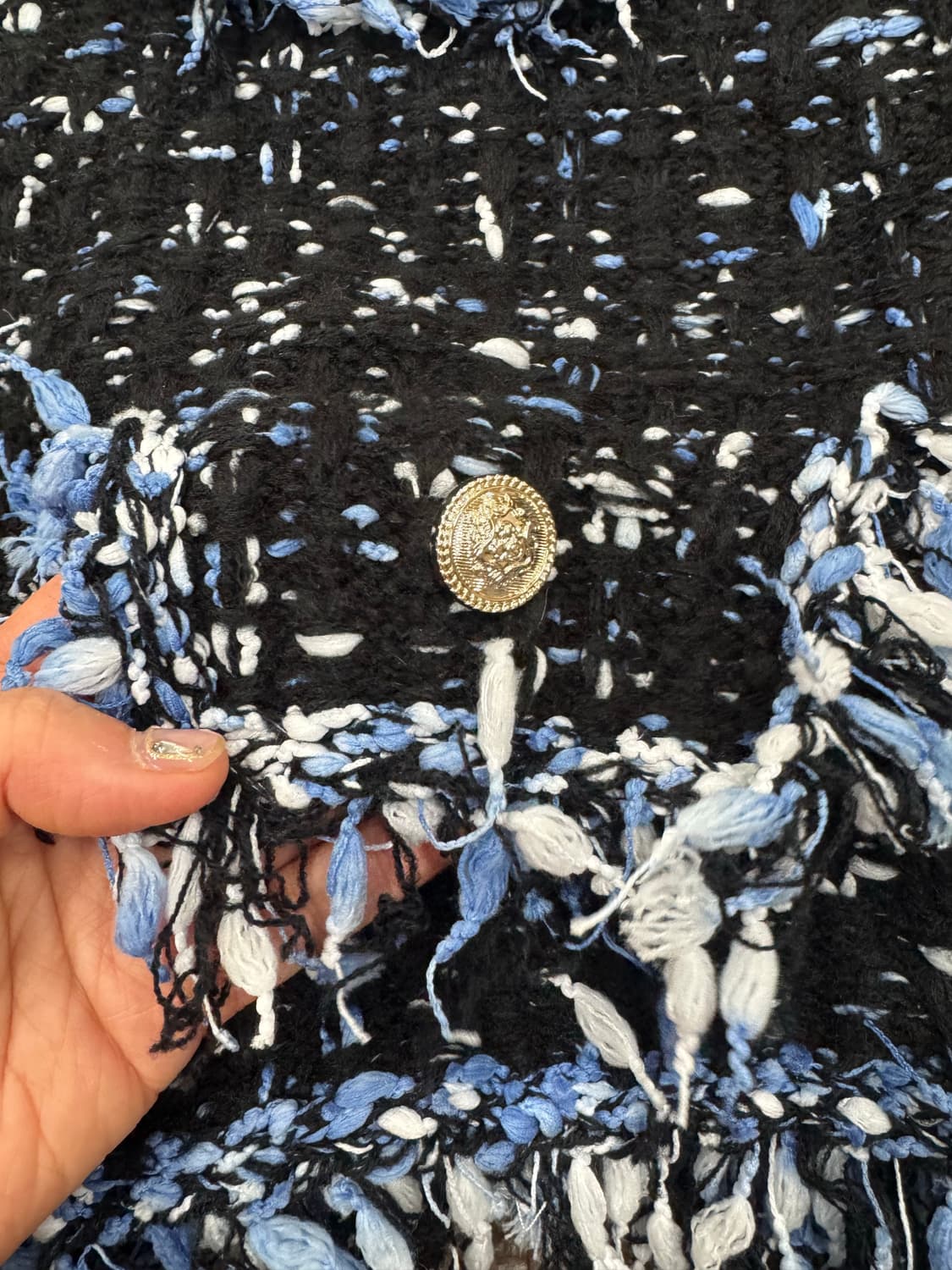 새제품 프린지 트위드 니트 가디건 상품이미지4