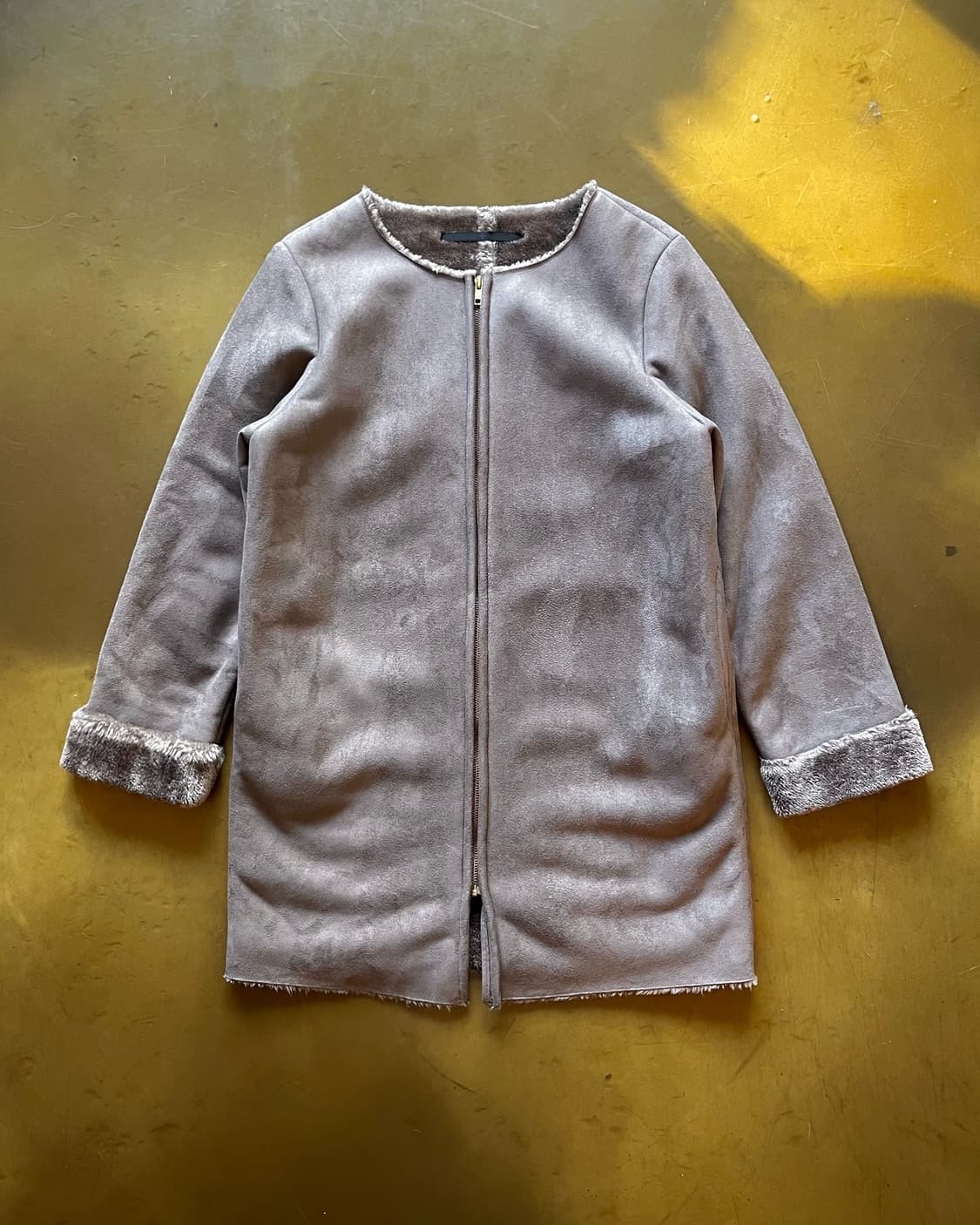 KBF + Japan Fur Lining Suede U Neck JK 상품이미지3