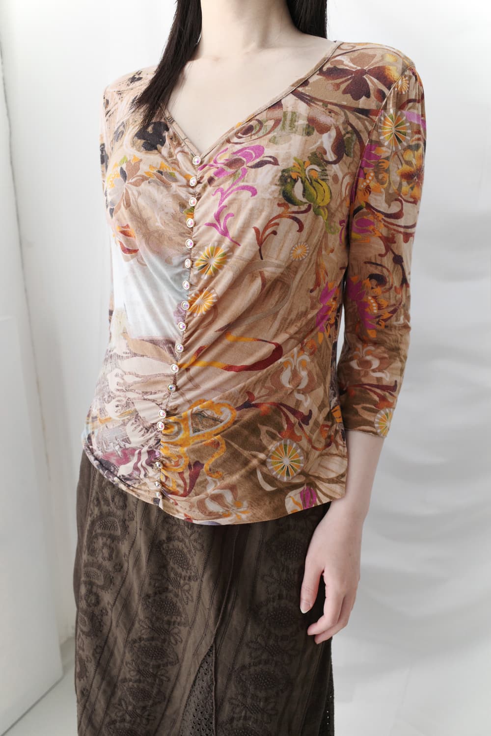 gk italiya) ethnic shirring cardigun 상품이미지7