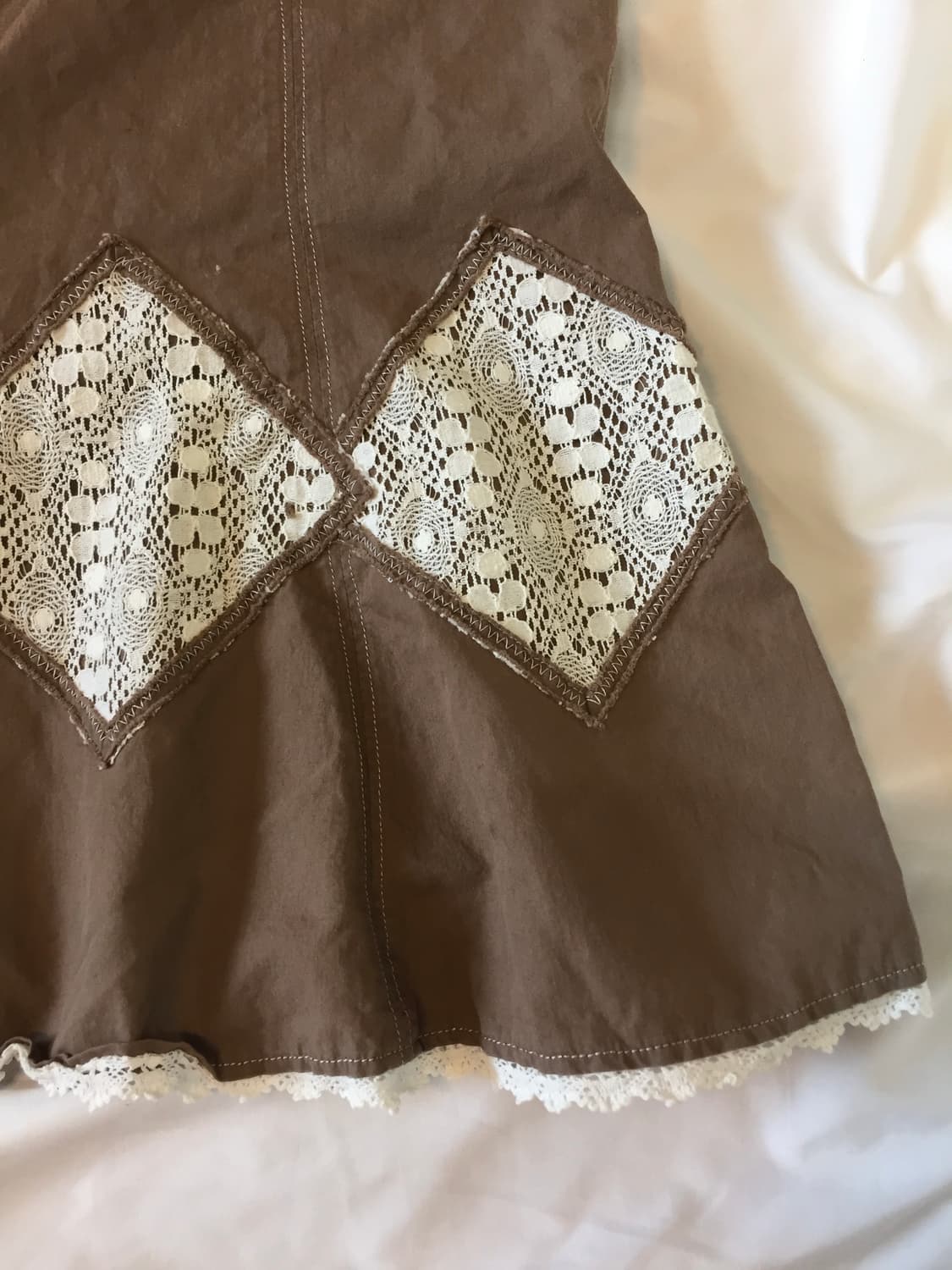 레이스 단추 스커트 상품이미지3