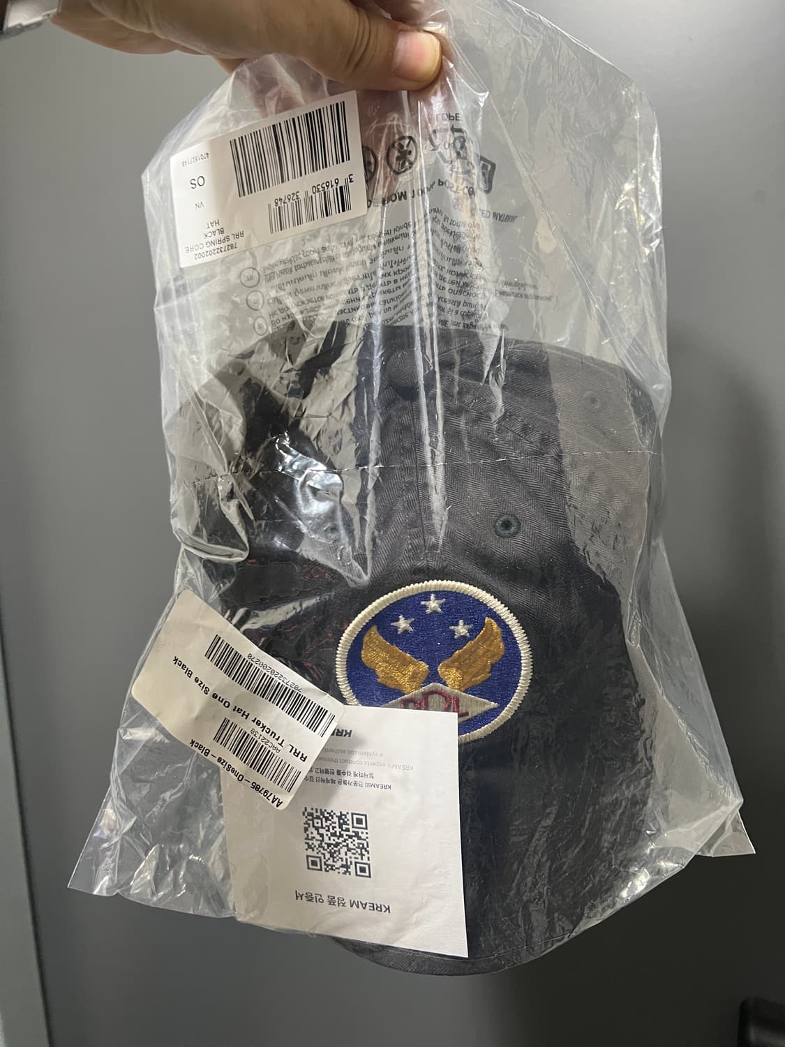 더블알엘 가먼트 다잉 트윌 볼캡 블랙 상품이미지4