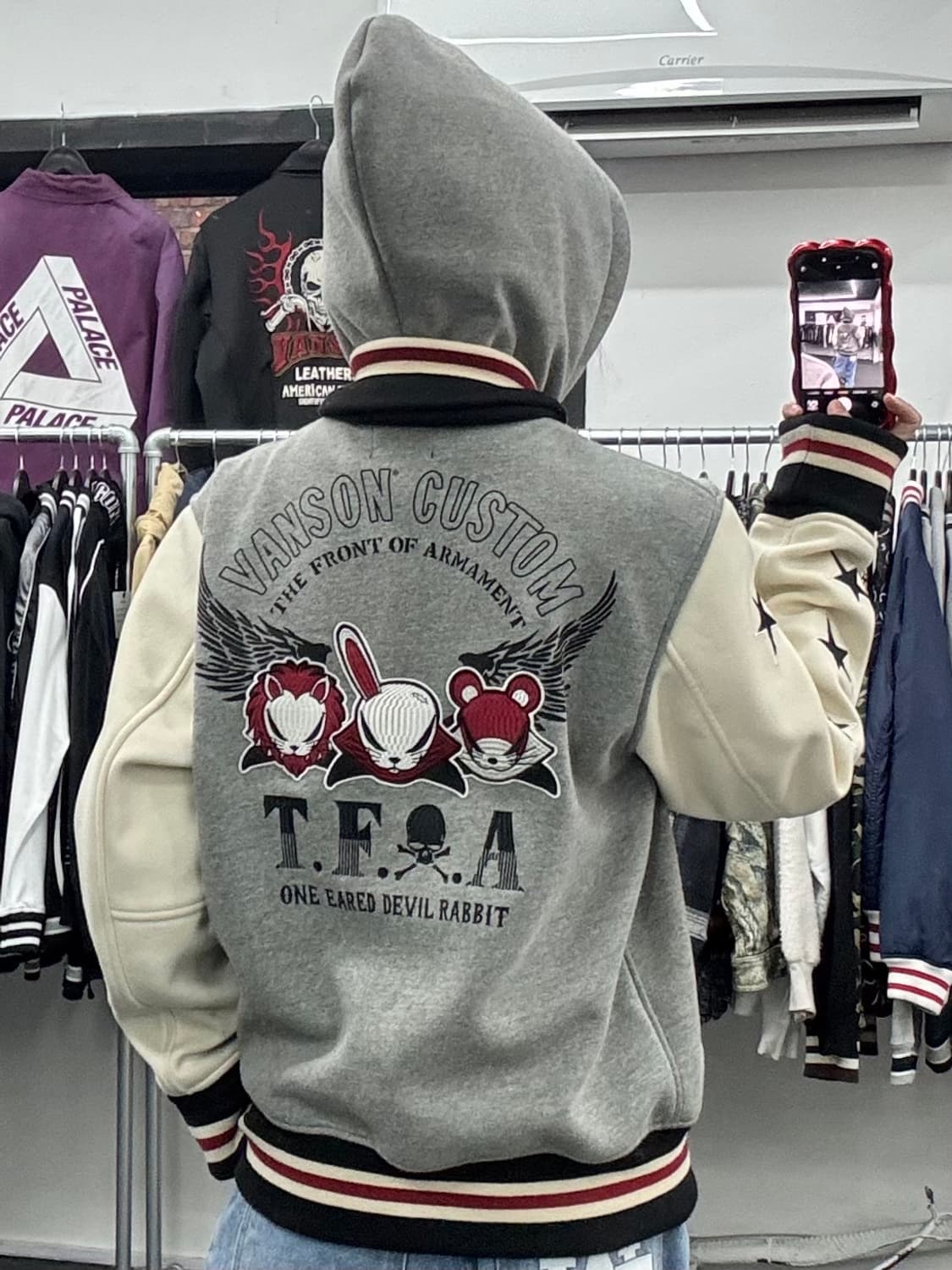 밴슨 레더 TFOA 후디 바시티 자켓 상품이미지5