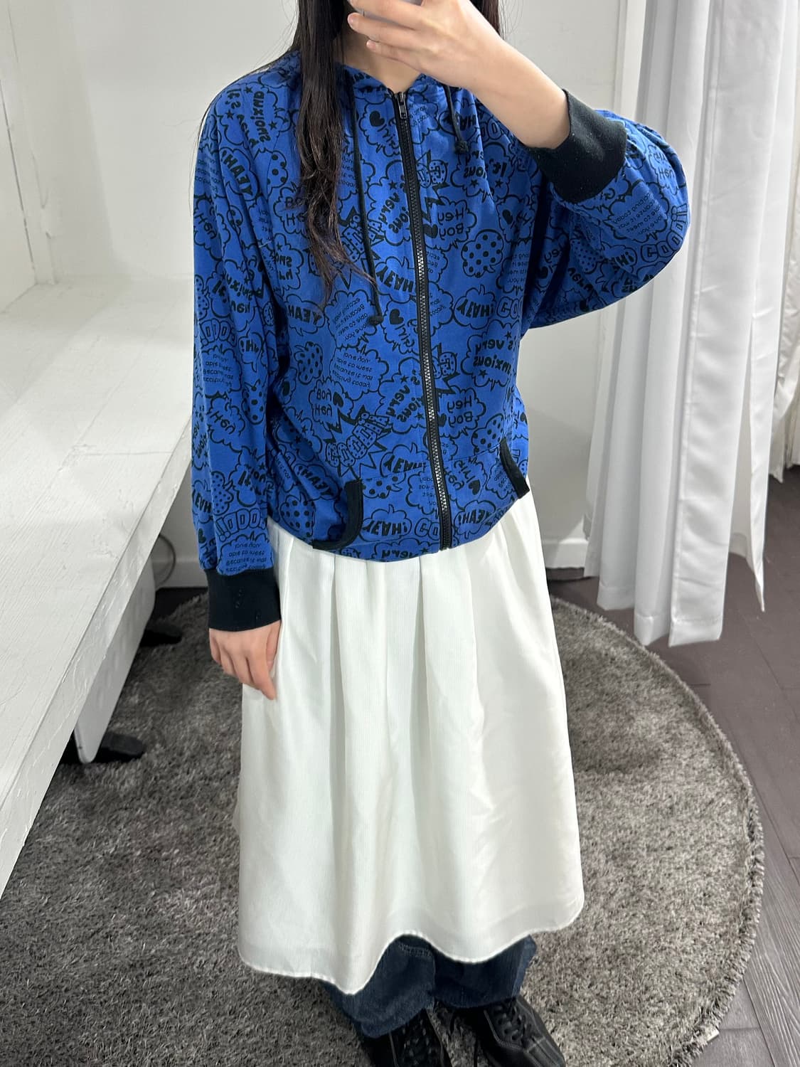 material blue bis hood zipup 상품이미지3