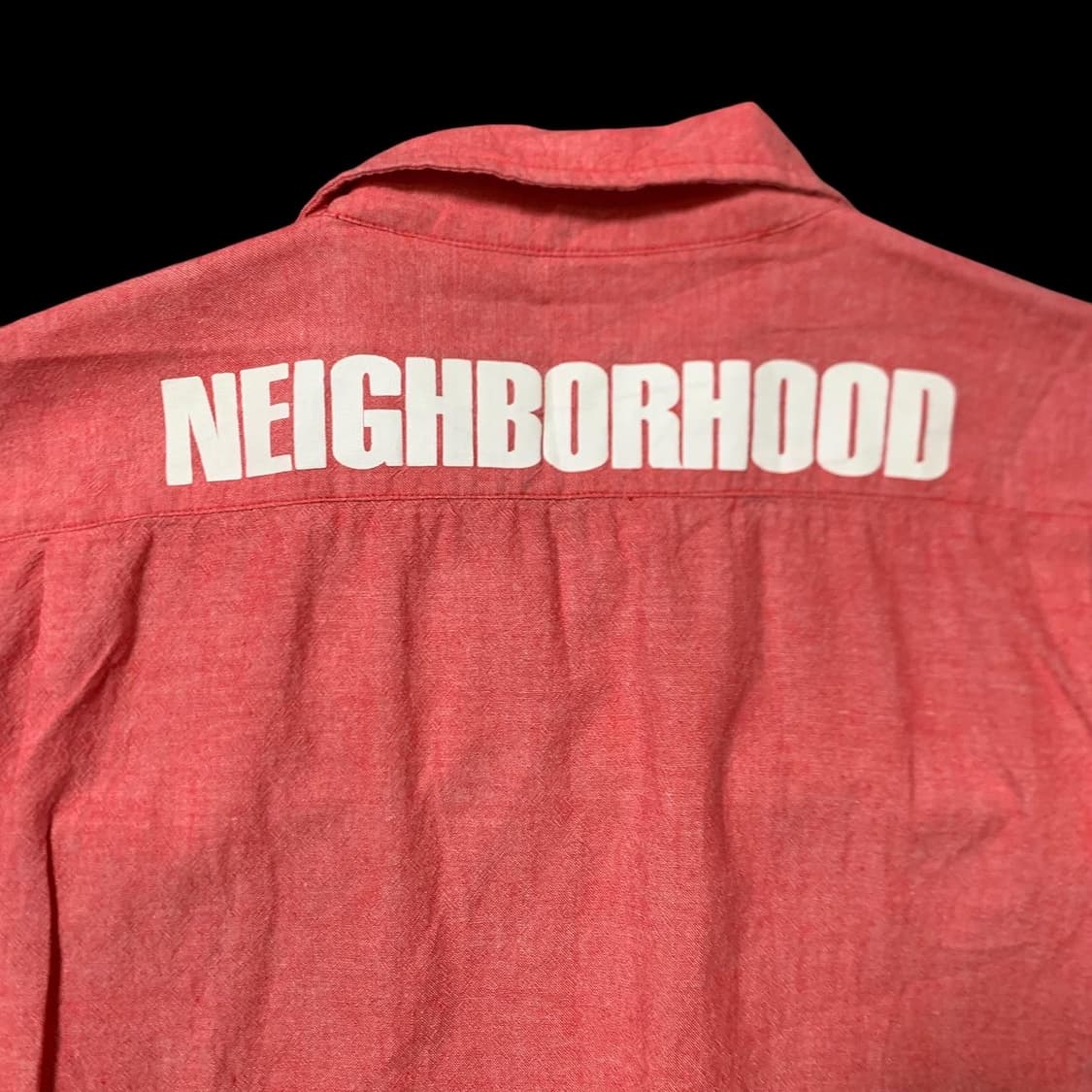 [L] 네이버후드 핑크색 백프린팅 반팔남방 상품이미지6