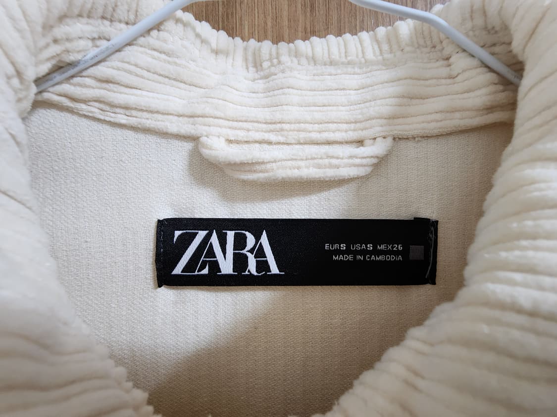 (S)여성 자라 패치 포켓 디테일 코듀로이 재킷 상품이미지4