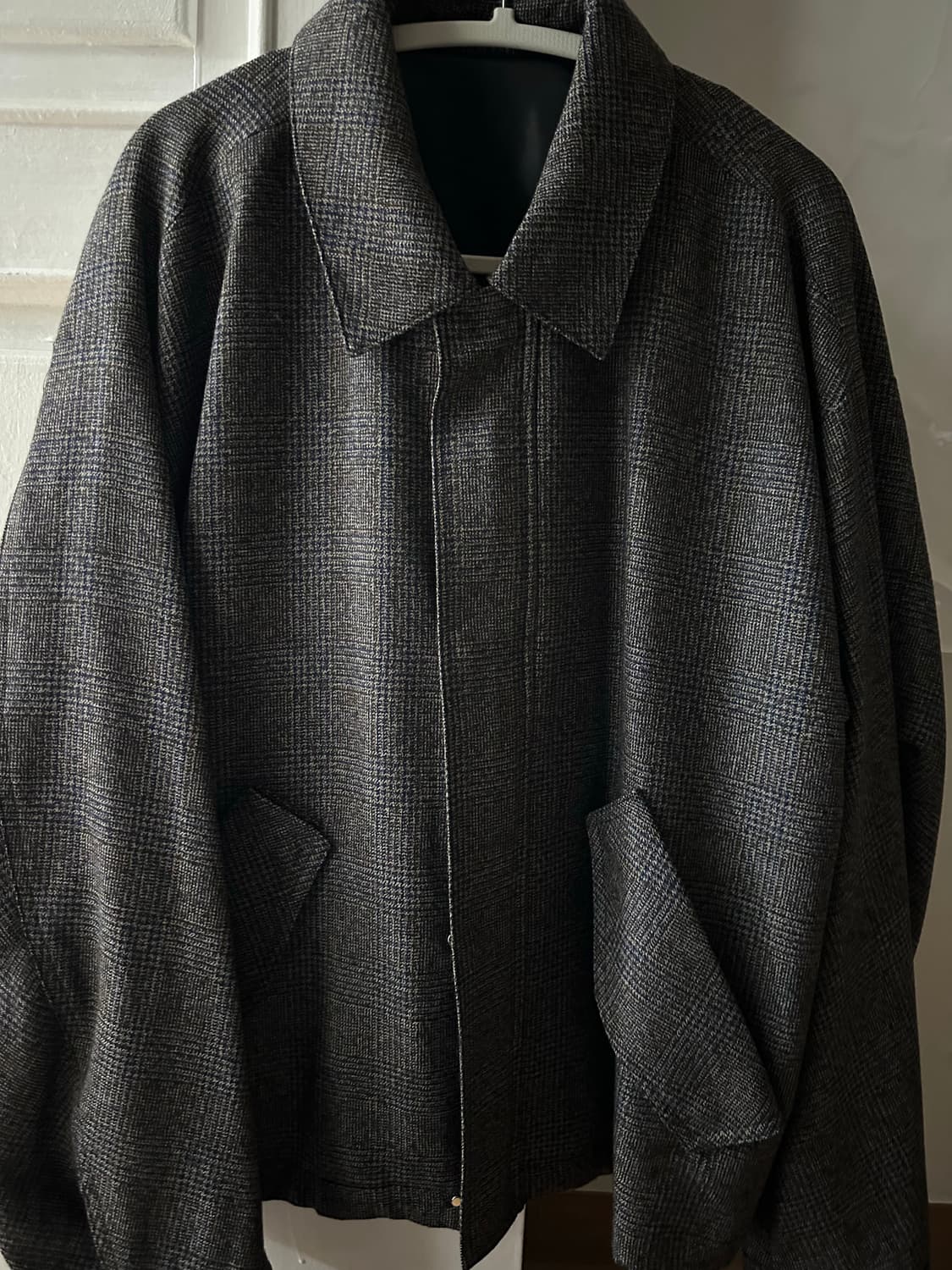 포커페이스 오버사이즈 블루종 블루체크 48 상품이미지1