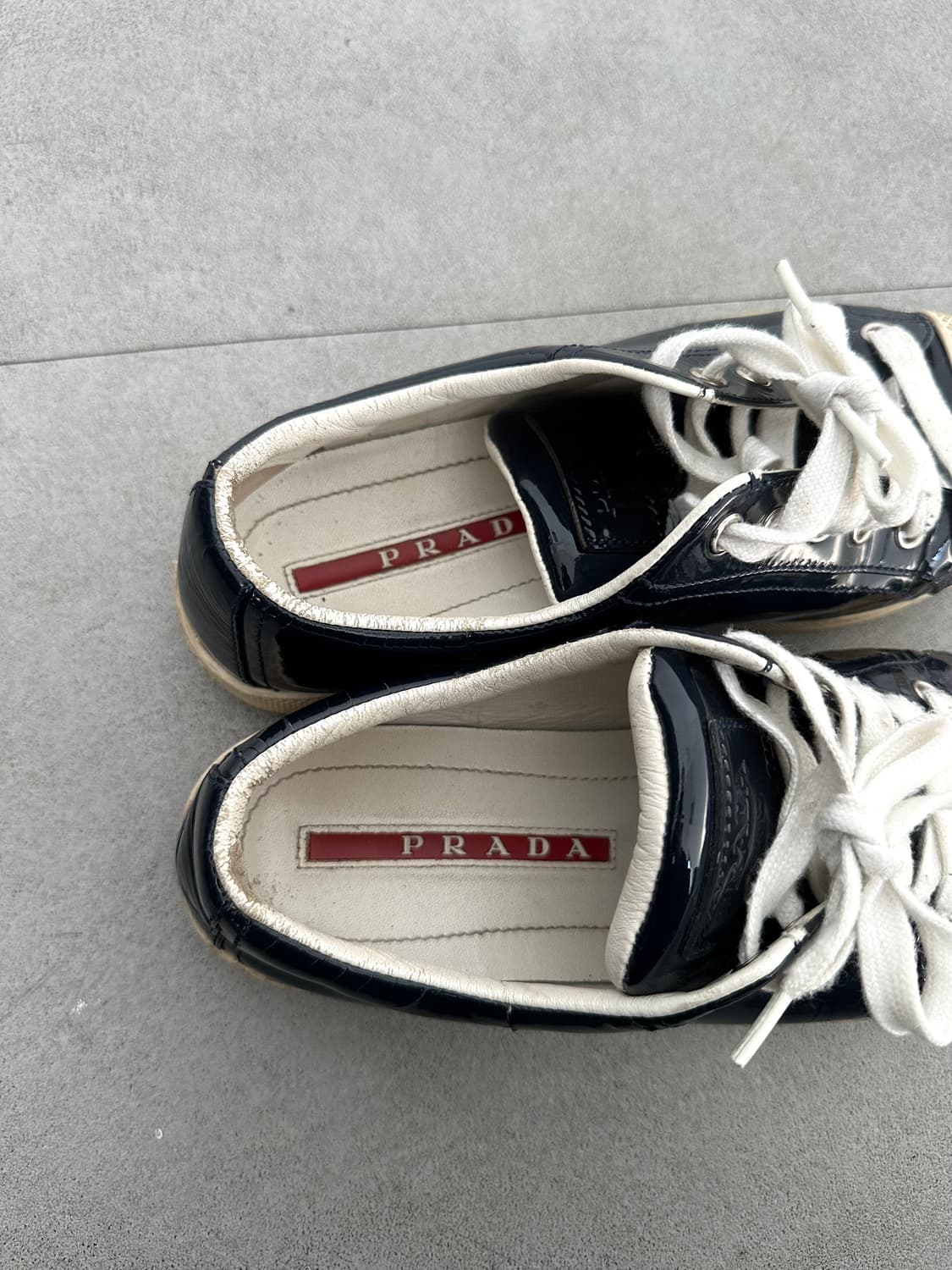 프라다 스포츠 2000s 페이던트 블루 스니커즈 상품이미지5